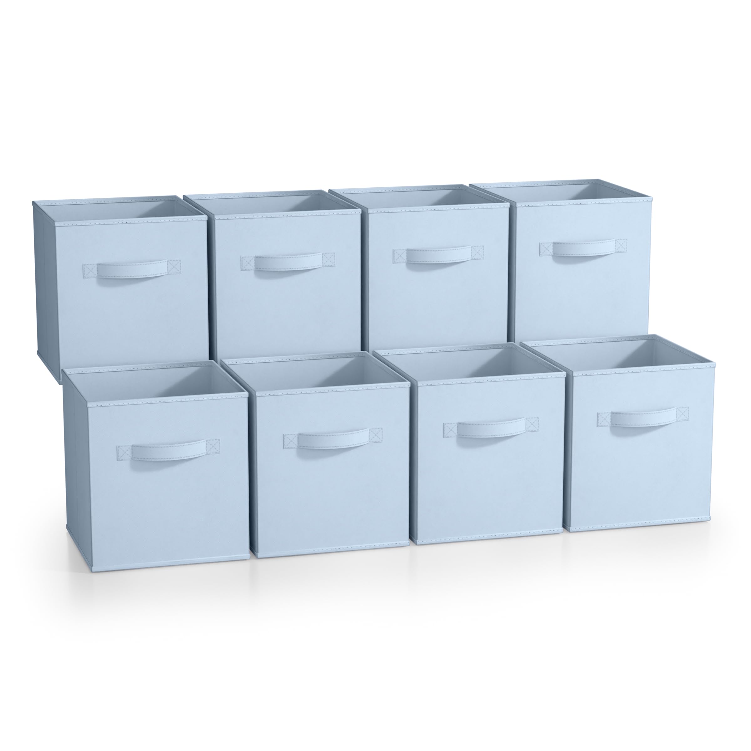 Sorbus 8-Pack Fabric Storage Cubes - Foldable Closet Organizer Bins for Pantry, Toys, Clothes & Shelves - 11 Inch Collapsible Cube Baskets with Handles | Perfect for Bedroom, Nursery, Office & Home Organization