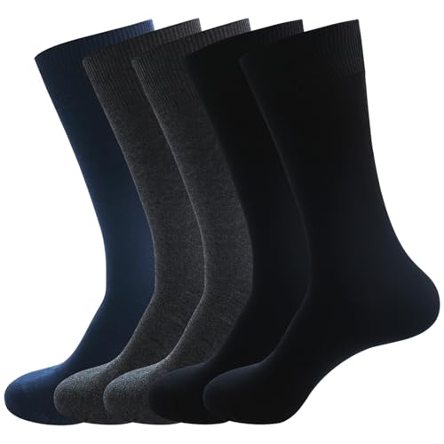 5 Pairs (2 Black, 2 Dark Grey, Navy)