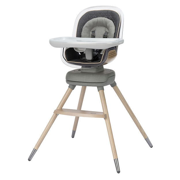 Maxi Cosi Kiskadee 360 Rotating High Chair for Babies - Adjustable Height & Reclining Seat - Easy to Clean Convertible Baby Feeding Chair for Dining & Kitchen Use
