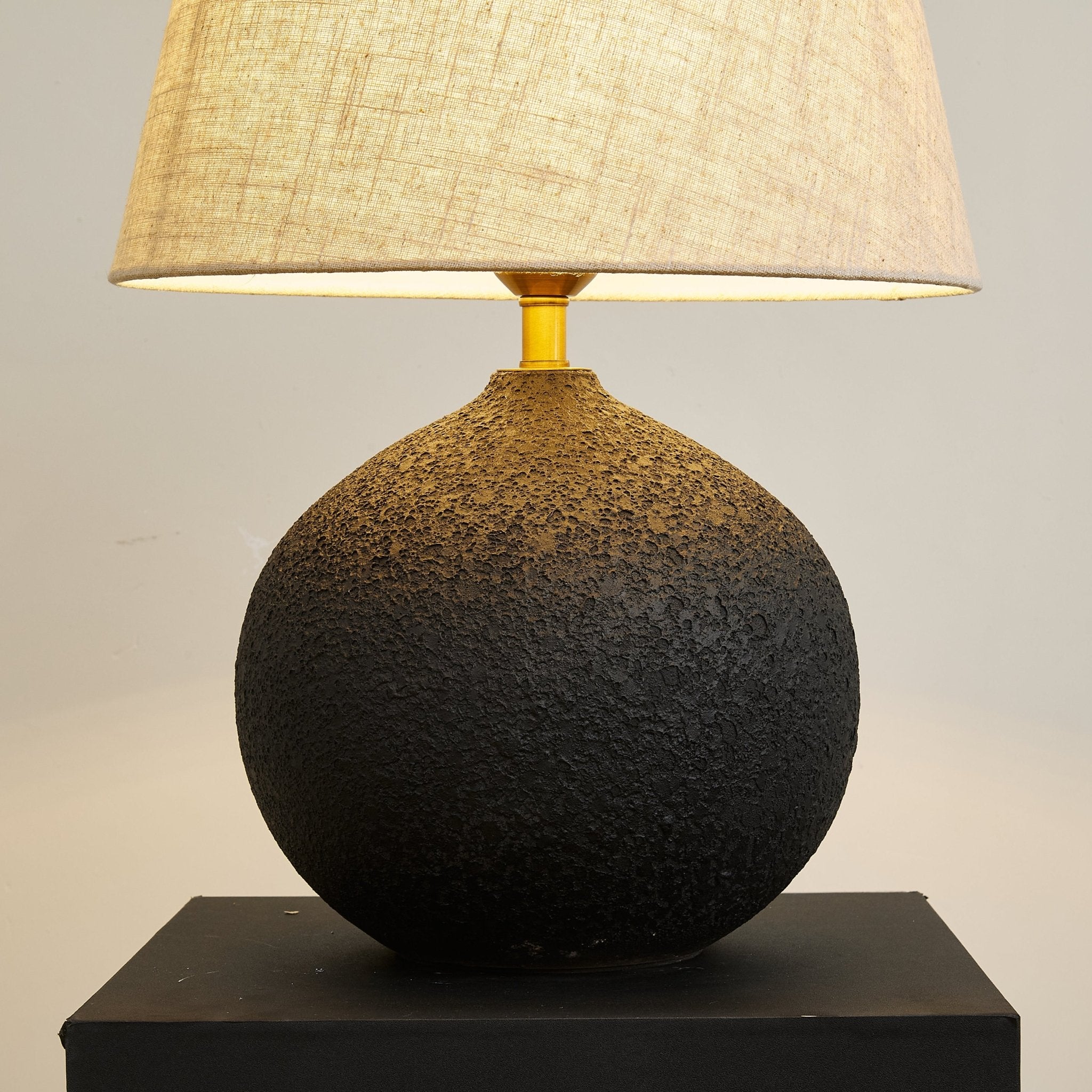 Terra Noir Textured Table Lamp - Modern Decorative Lighting for Living Room, Bedroom & Office - Perfect for Ambient & Accent Lighting