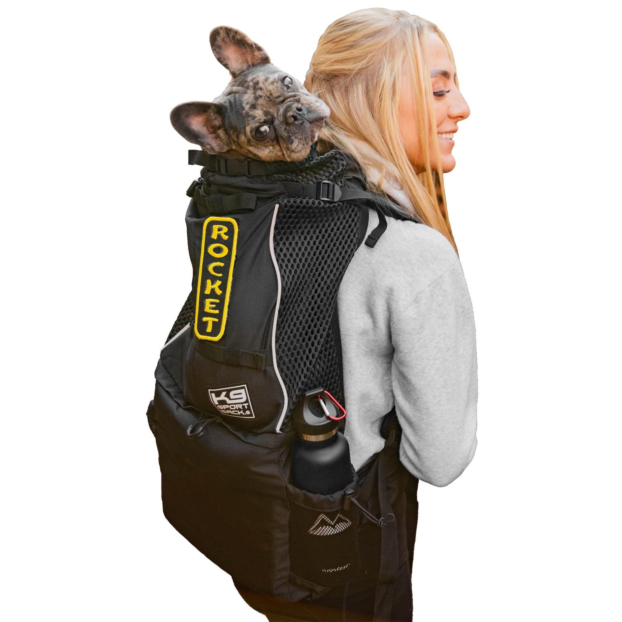K9 Sport Sack Knavigate - Adjustable Front Facing Dog Carrier Backpack for Small to Large Dogs | Veterinarian Approved Pet Carrier | Hiking, Travel & Outdoor Adventures (Large, Midnight Black)