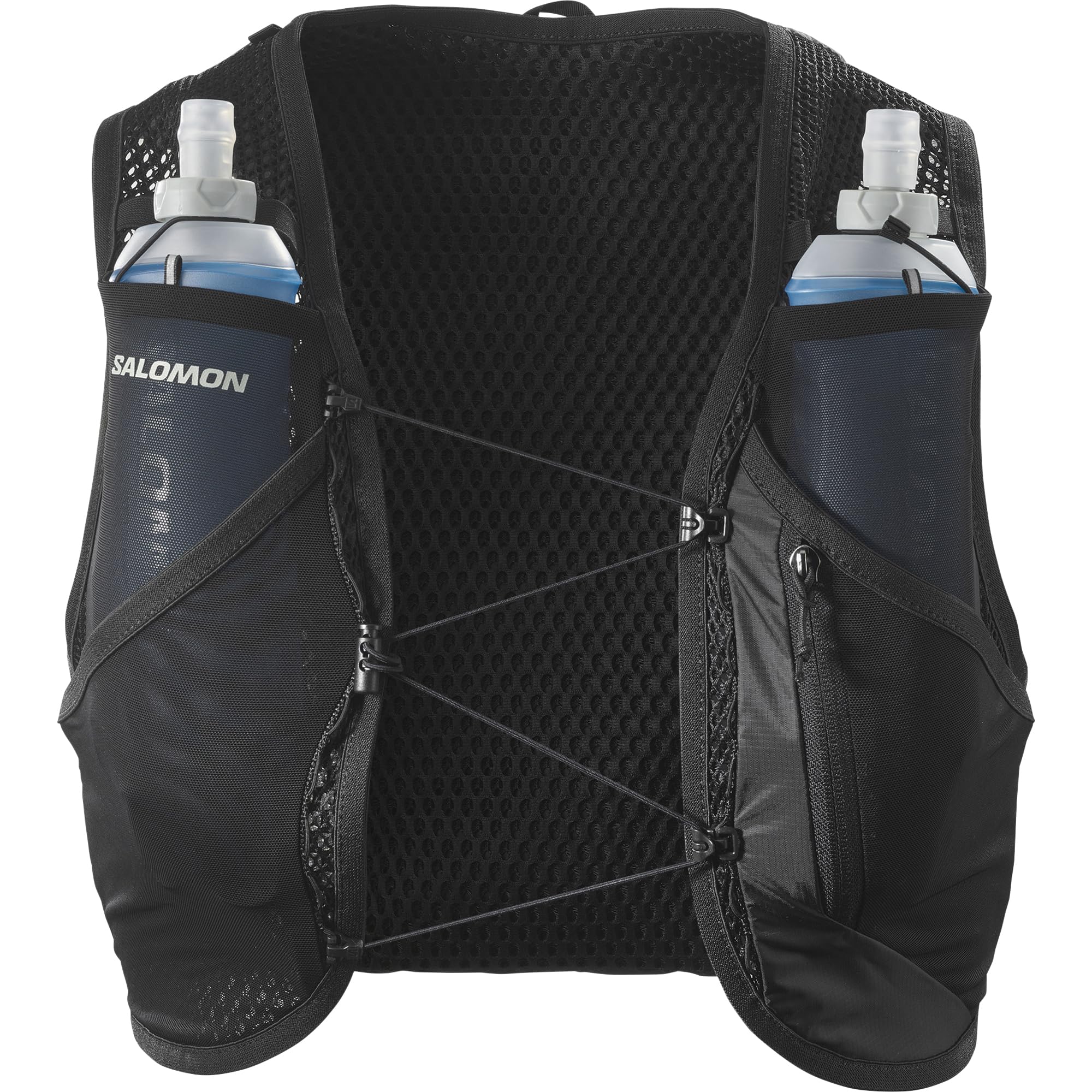 Salomon ACTIVE SKIN 8 Hydration Vest Set - Lightweight Running Backpack with Water Bottles for Trail Runners & Hikers - Perfect for Long Distance Running, Marathon Training & Outdoor Adventures
