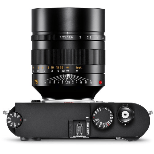 Leica NOCTILUX-M 75mm f/1.25 ASPH Lens for M-Mount Cameras - Perfect for Low Light Photography, Portraits & Professional Videography