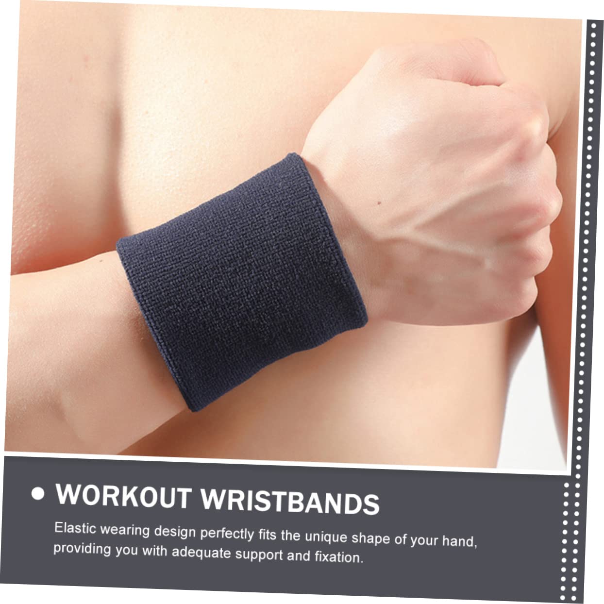 GAROZATION 6-Pack Sweat Wrist Bands for Men - Breathable Elastic Wrist Wraps for Gym, Workout, Tennis & Basketball - Non-Slip Sports Wristbands for Fitness & Exercise Protection