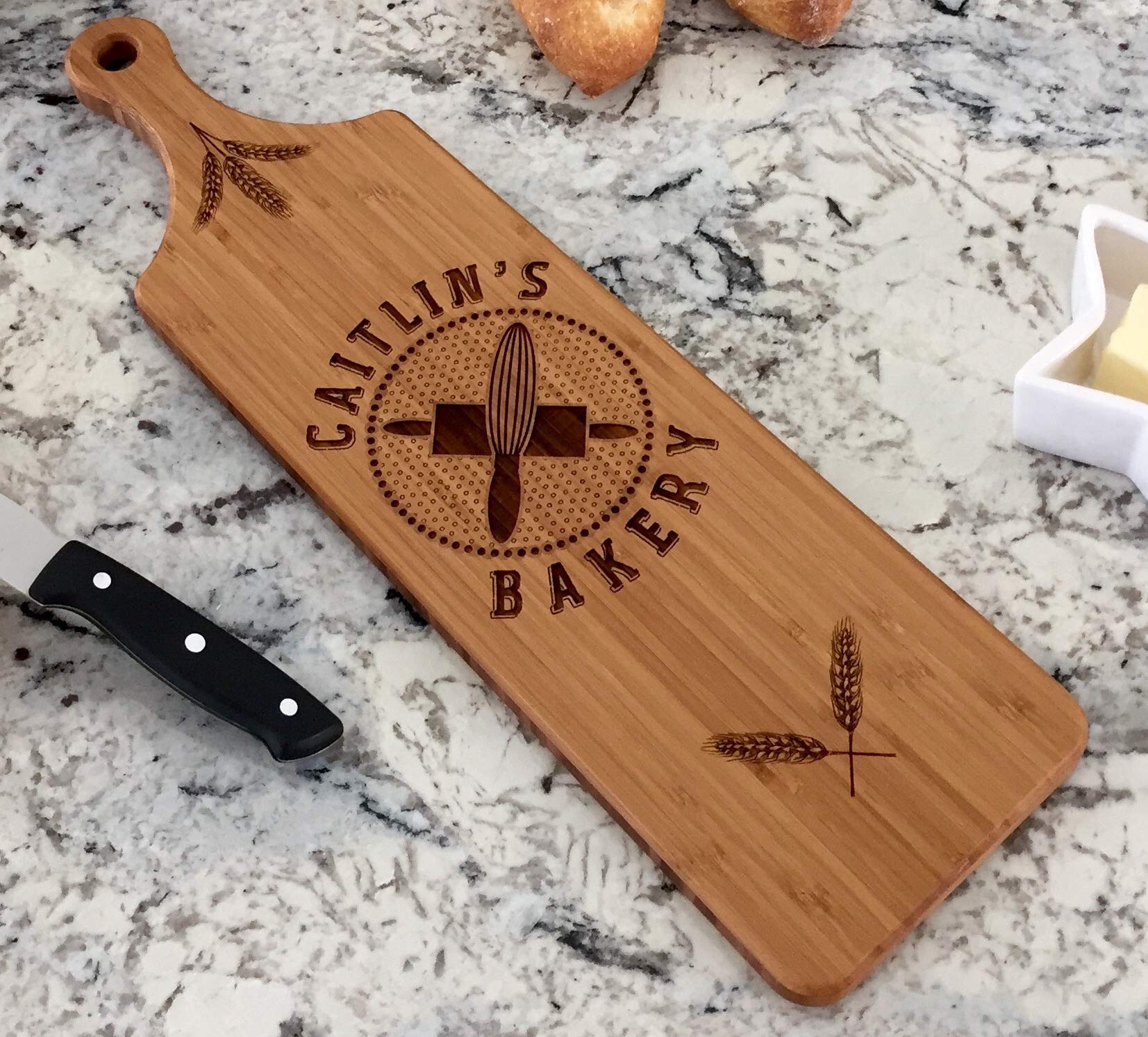 Personalized Engraved Wooden Cutting Board for Couples - Custom Wedding Gift for Parents, Bridal Shower Gift for Him & Her - 21.8