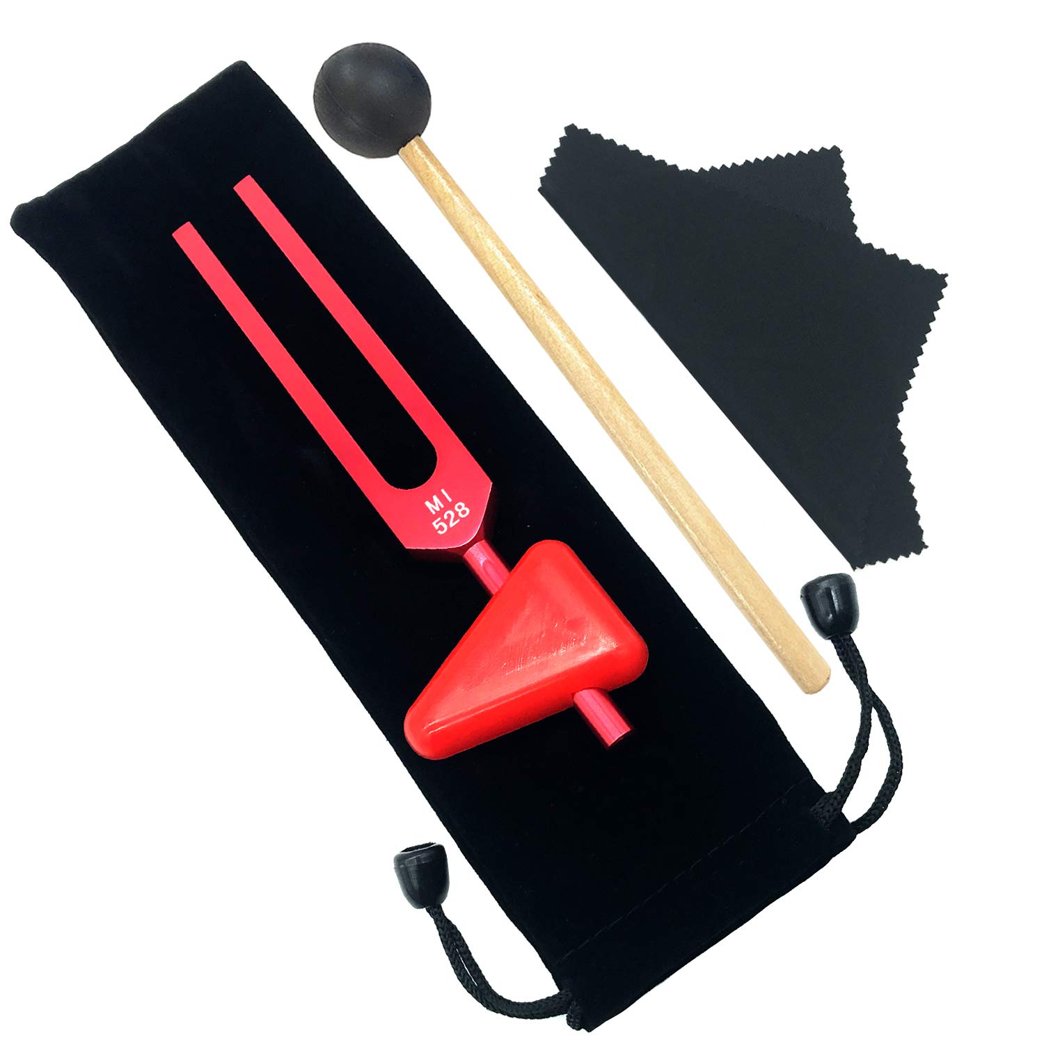 528Hz Tuning Fork Set for Sound Healing Therapy - MI528 Hz Chakra Tuning Fork for DNA Repair, Knee Joint Taping & Energy Balancing (Wine Red) - Perfect for Meditation, Yoga & Holistic Wellness Sessions