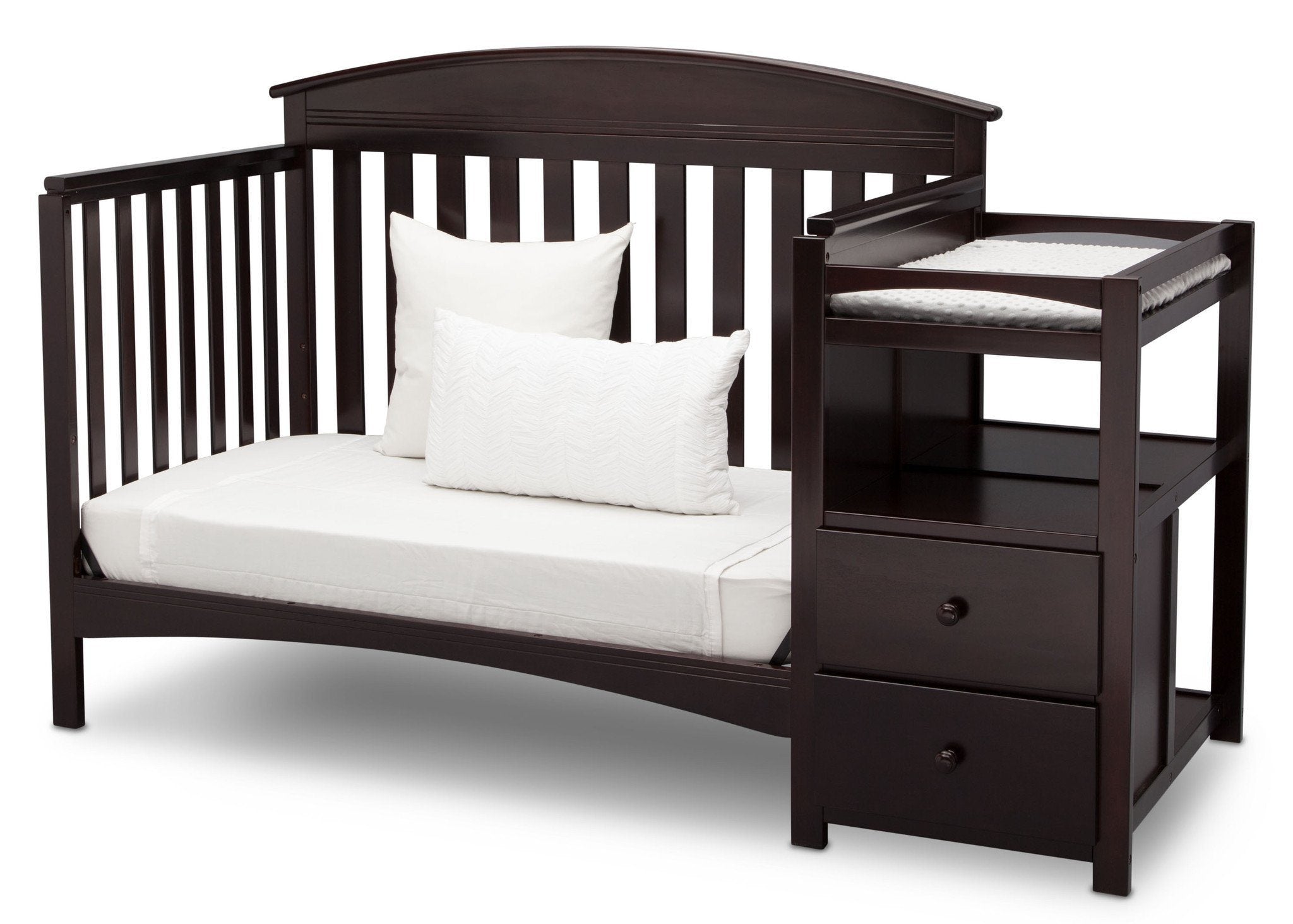 Abby Baby Crib with Changing Table - Convertible Nursery Furniture for Newborns & Toddlers - Perfect for Small Spaces & Modern Nurseries