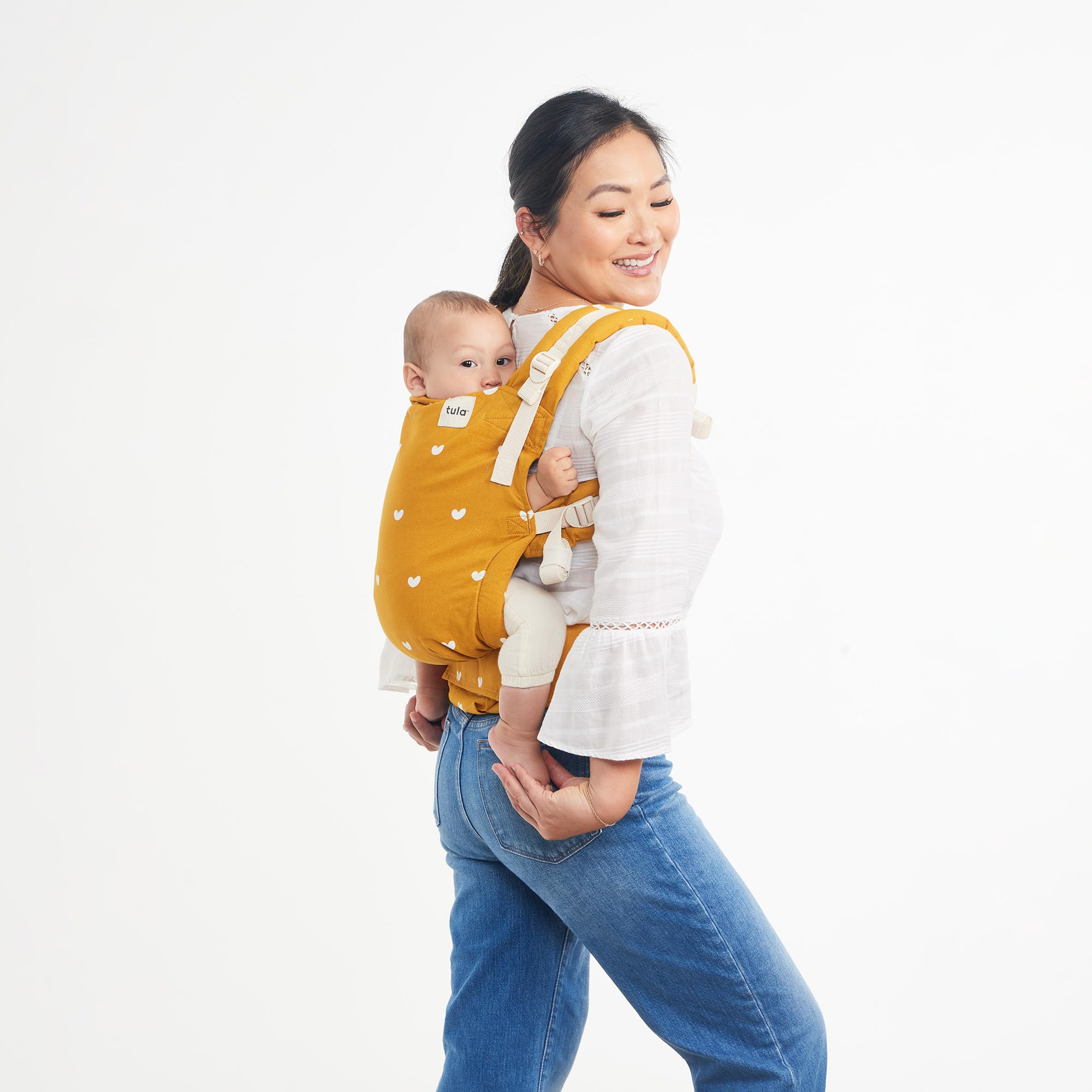 Tula Free-to-Grow Ergonomic Baby Carrier - Adjustable Infant & Toddler Carrier (7-45 lbs) - Comfortable Hands-Free Babywearing for Parents - Perfect for Shopping, Hiking & Daily Errands