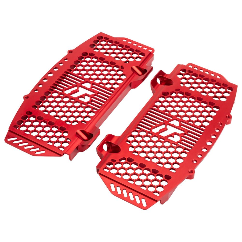 Tusk Billet Aluminum Radiator Guards - Red - Fits GASGAS EC 300 & EX 300 (2021-2025 Models) - Dirt Bike & Off-Road Motorcycle Protection