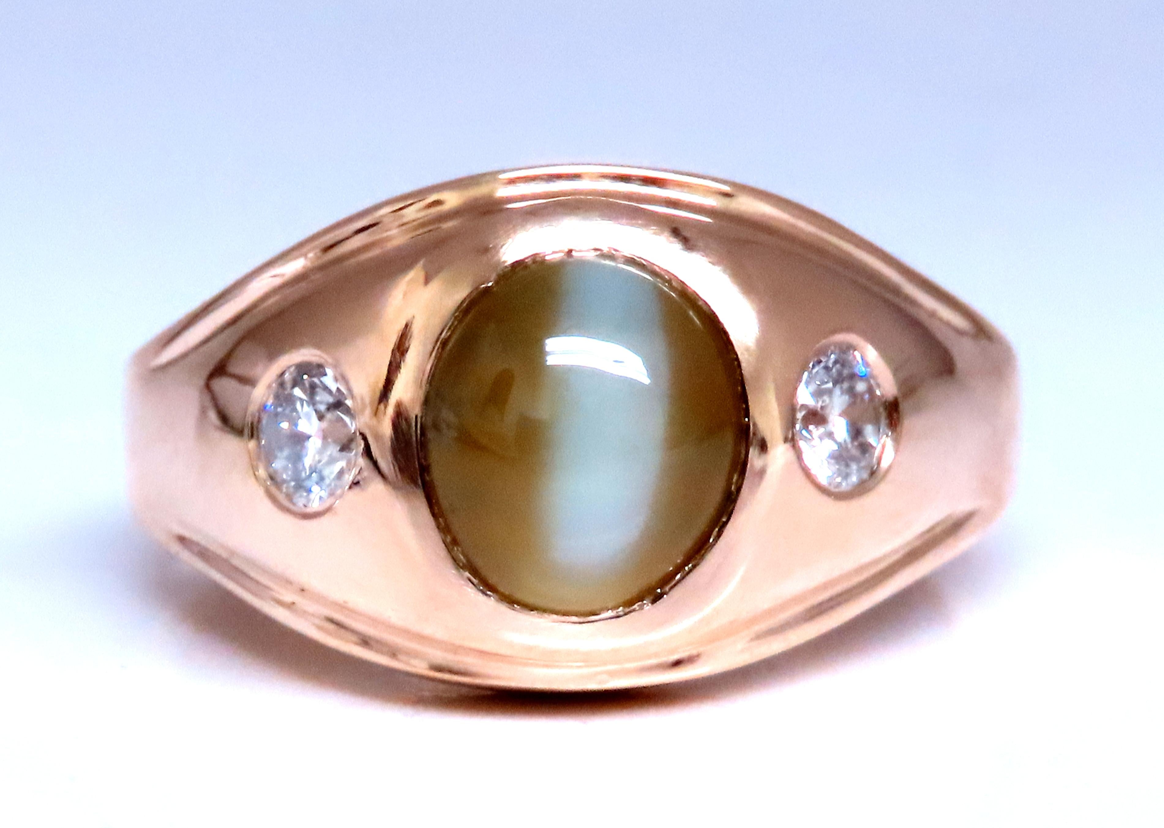 GIA Certified 3.15 Carat Natural Cat's Eye Ring in 14K Gold - Elegant Jewelry for Women, Perfect for Weddings, Anniversaries & Special Occasions