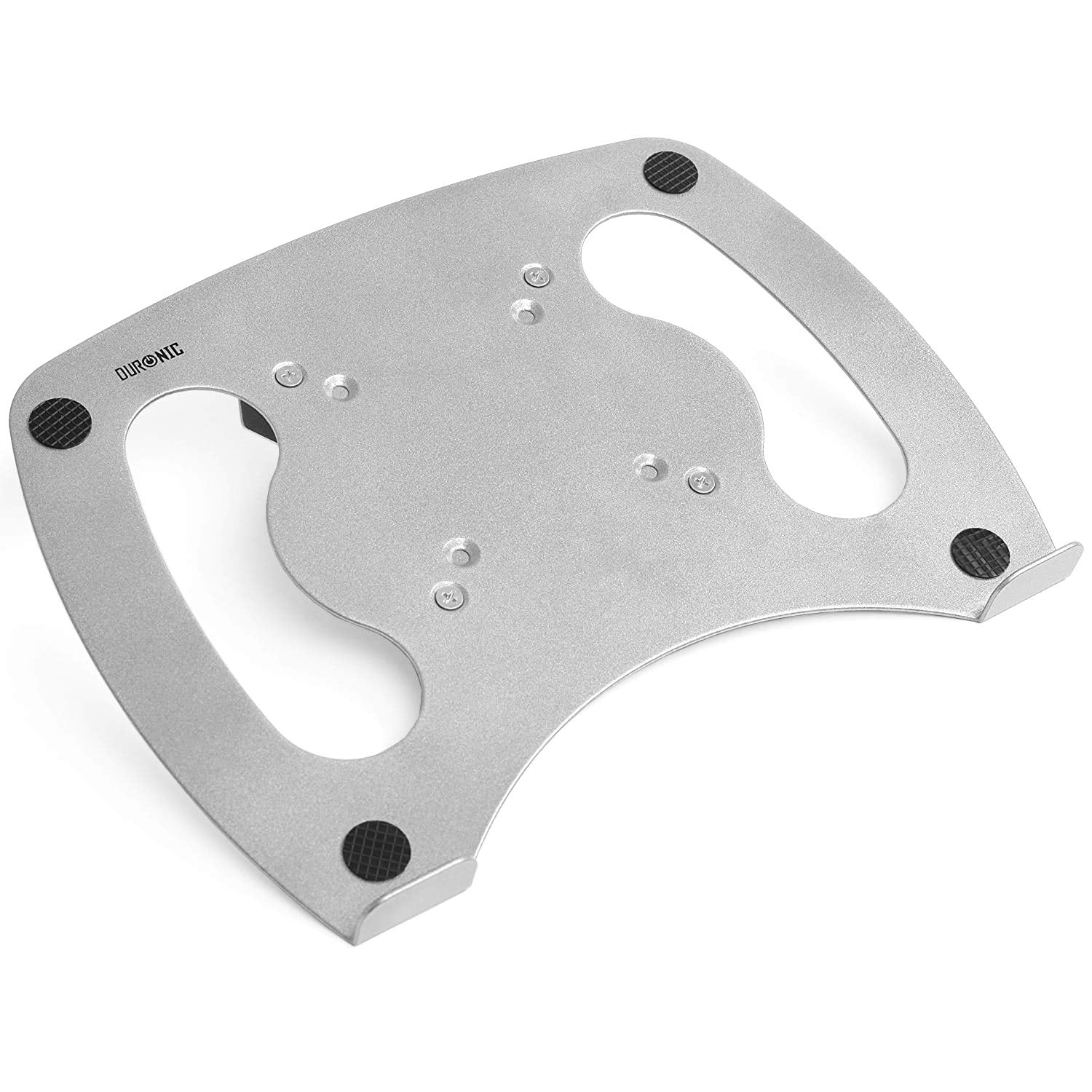 Duronic DML1/SR Silver Laptop Mount Tray - VESA 75/100 Compatible, 8kg Capacity for Laptop/Tablet/MacBook | Works with DM Series Monitor Stands | Perfect for Home Office, Gaming & Workspace Setup