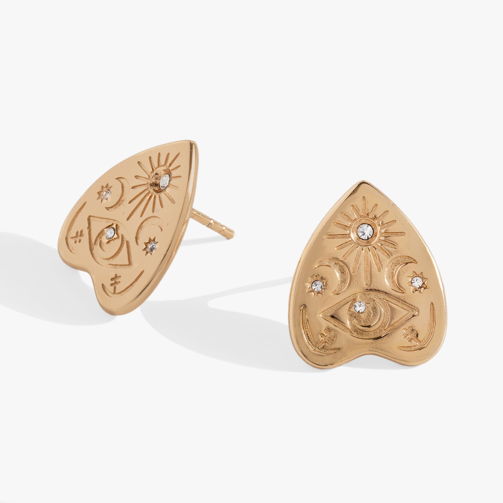 Divination Statement Stud Earrings - Spiritual & Mystical Jewelry for Tarot, Wicca & Witchcraft - Perfect for Rituals, Meditation & Boho Fashion