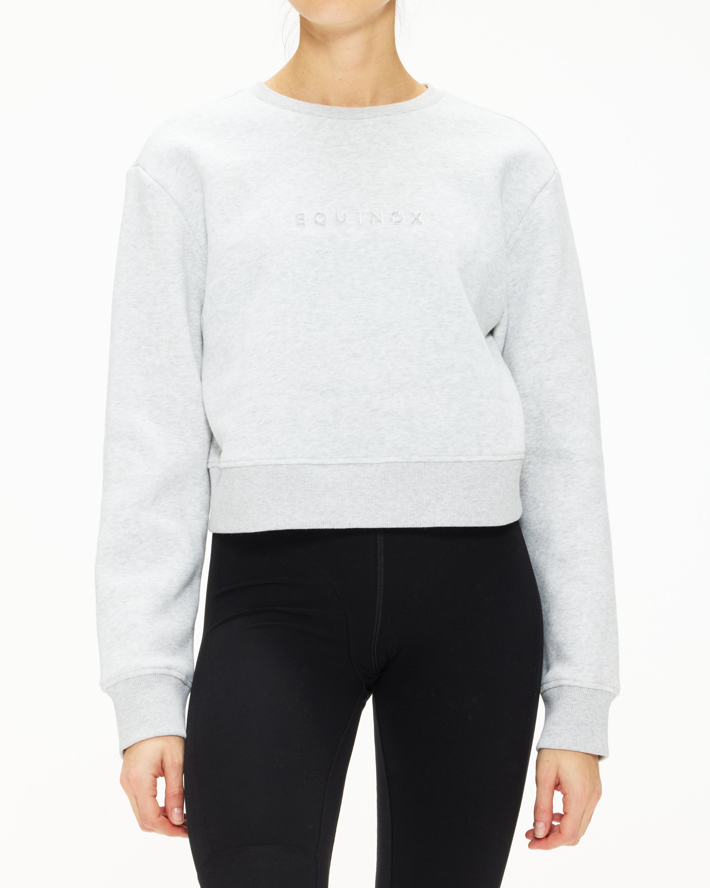 Equinox Women's Cropped Crewneck Sweatshirt - Soft Casual Long Sleeve T-Shirt for Women | Perfect for Gym, Yoga, Running & Everyday Wear