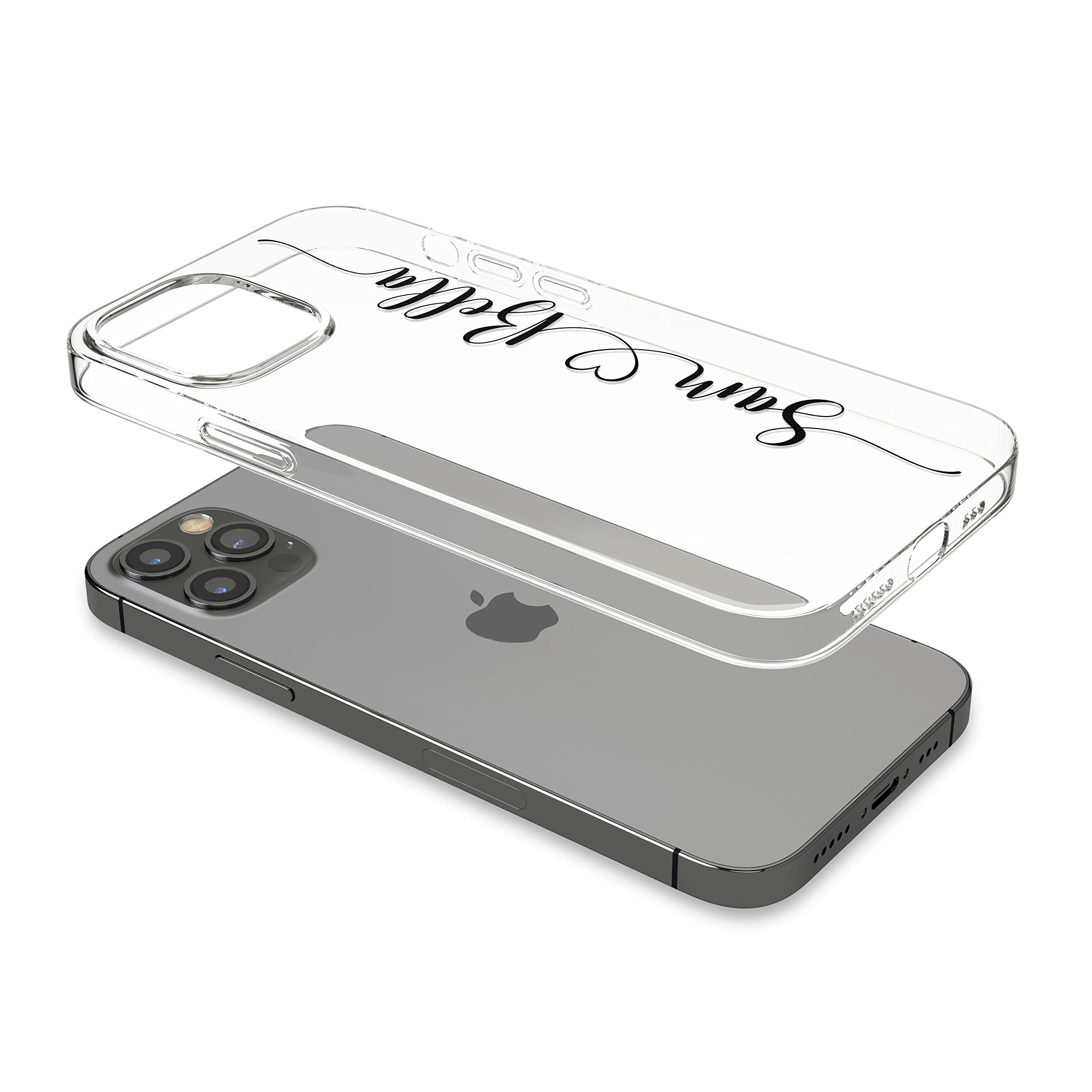Custom Name iPhone Case for iPhone 16/16e/15/14/13/12/11 Pro Max/Plus/mini/Xr/Xs/X - Personalized Handwritten Style Clear Phone Cover - Perfect Gift for Birthday, Anniversary & Daily Protection