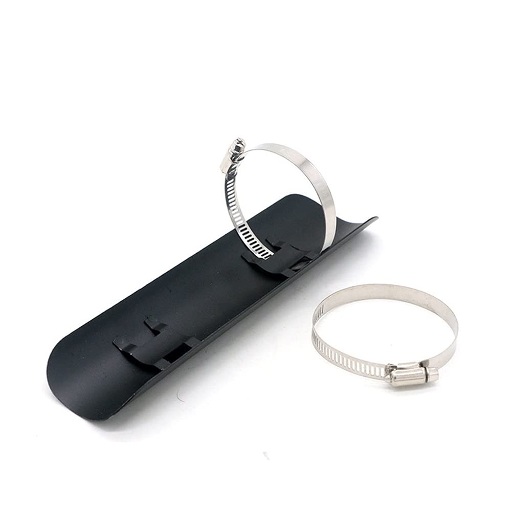 Universal Motorcycle Exhaust Heat Shield - Black for Honda Harley - Riding Protection