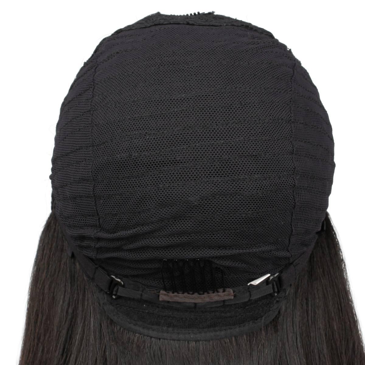 Yaki Straight U Part 100% Human Hair Wig for Black Women - Natural Looking Lace Front Wig for Everyday Wear & Special Occasions