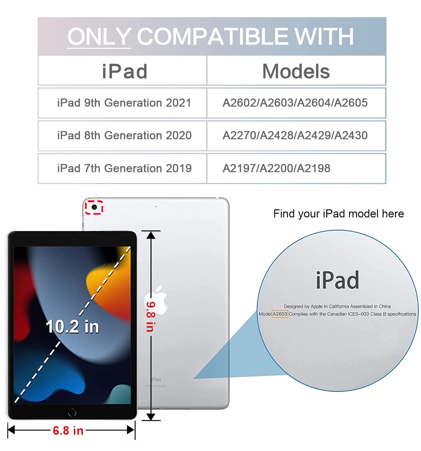 Premium iPad 9th/8th/7th Gen Case (10.2 Inch) with Pencil Holder, Hand Strap & Anti-Skid Design - Multi-Angle Stand, Auto Wake/Sleep - Abstract Oil Painting Style for Kids - Perfect for School, Travel & Home Use (2021/2020/2019 Models)