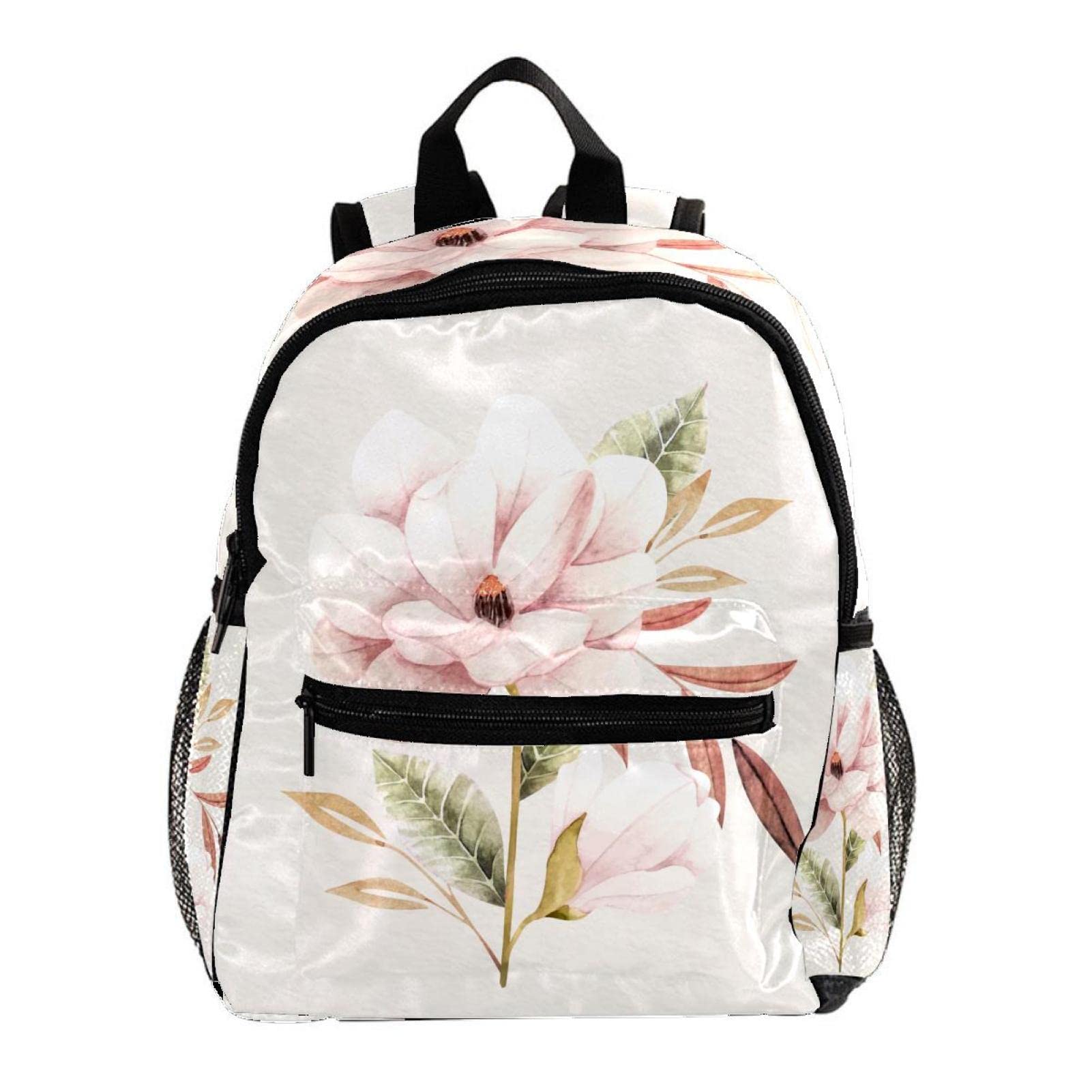 Vintage Floral Kids Backpack for School - 12 Inch Cute Book Bag for Boys & Girls, Lightweight Mini Travel Backpack for Day Trips, Preschool & Outdoor Adventures