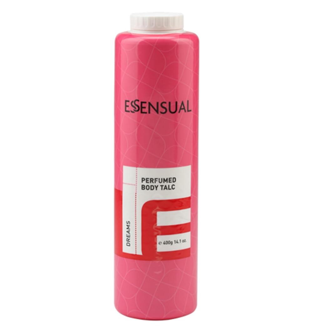 Truly Grow Essensual Perfumed Body Talc - Dreams Scent - 400g (Pack of 1) - Paraben Free, Sulfate Free - Oil Control & Anti-Itch Powder - Fresh Fragrance for Daily Use, Gym, Travel & Post-Shower Comfort