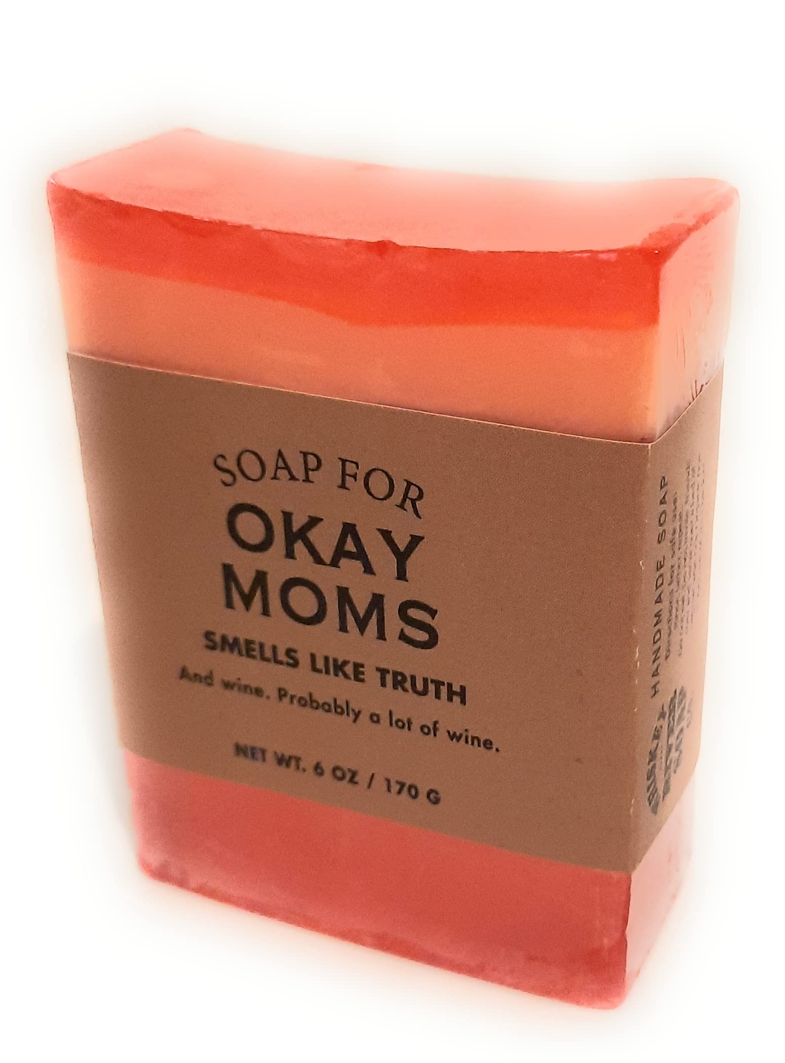Okay Moms Scented Soap - 6 oz Natural Handmade Bar Soap with Relaxing Wine Aroma | Perfect for Self-Care, Mother's Day Gifts & Spa Nights