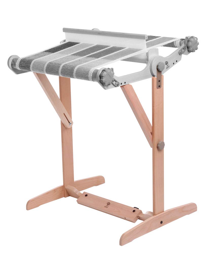 Ashford Knitters Loom Stand - Adjustable 12/20/28 Inch Height & Angle - Premium Lacquered Silver Beech Hardwood - Perfect for Knitting, Weaving & Craft Projects