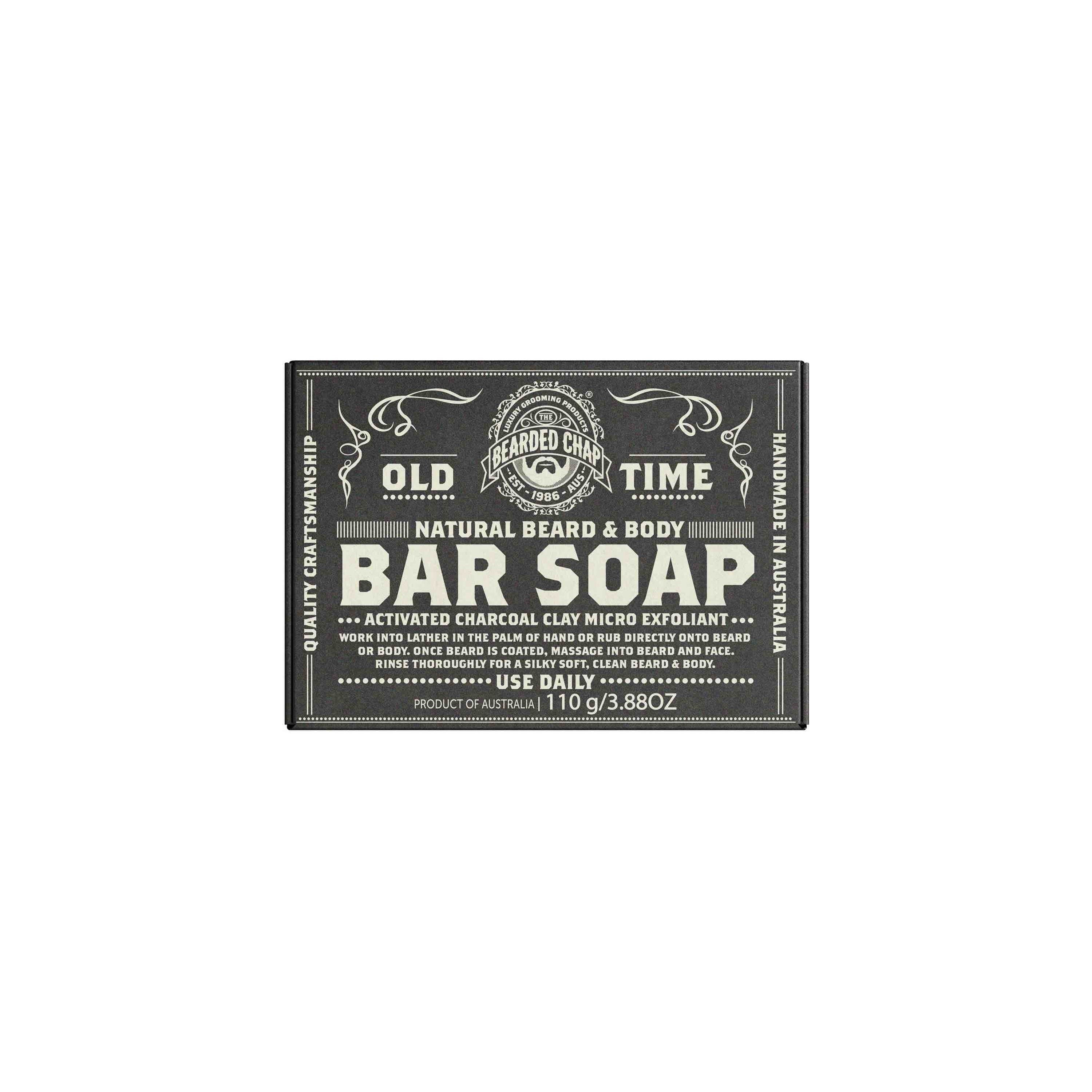 Natural Activated Charcoal & Clay Beard & Body Soap Bar - Deep Cleansing for Men's Facial Hair & Skin Care - Perfect for Shaving, Acne Treatment & Daily Hygiene