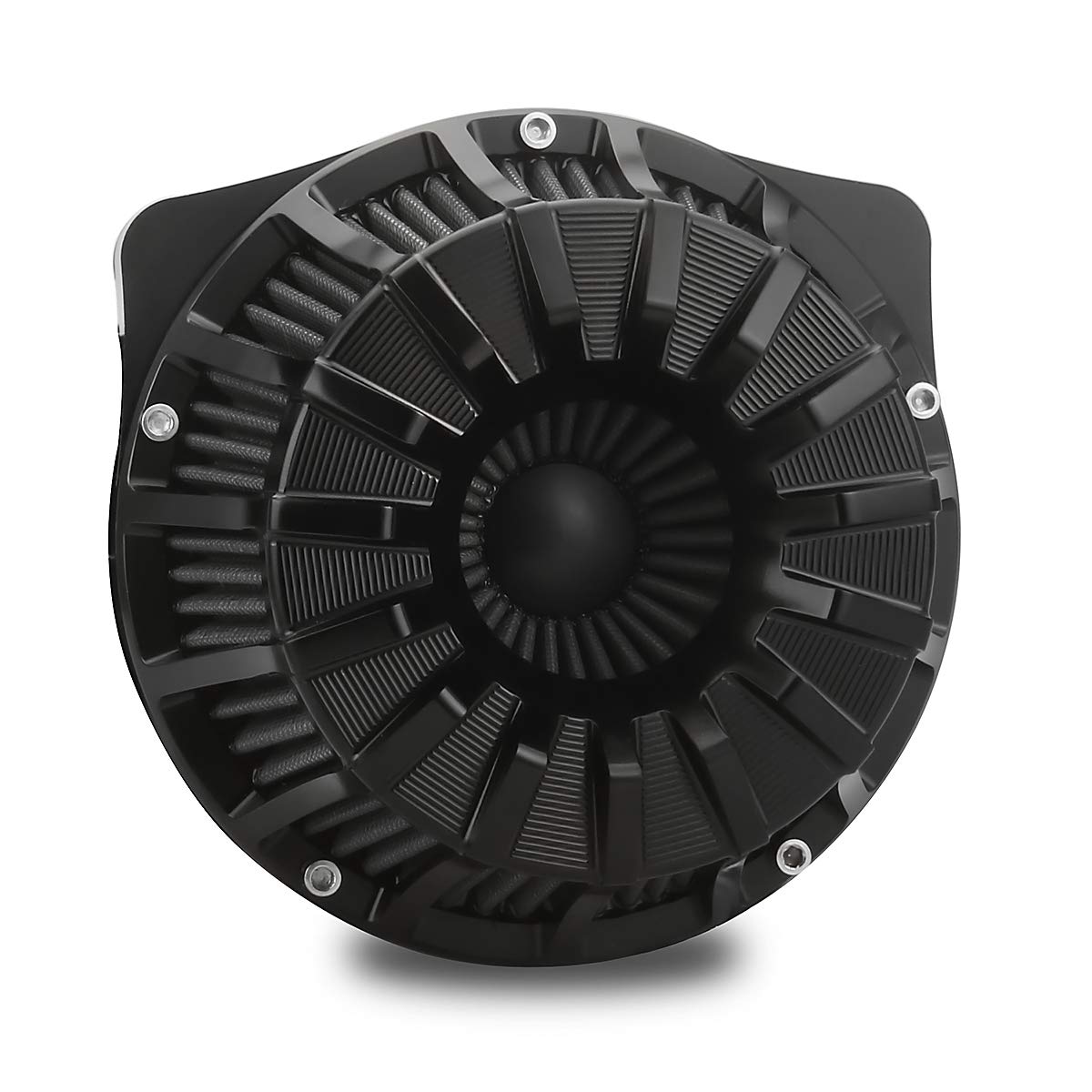 Black 15 Spokes Air Cleaner Kit for Harley FLTRU Road Glide Ultra, FLHR Road King, FLHX Street Glide 2011-2016 - High Performance Motorcycle Air Intake Upgrade for Better Engine Efficiency