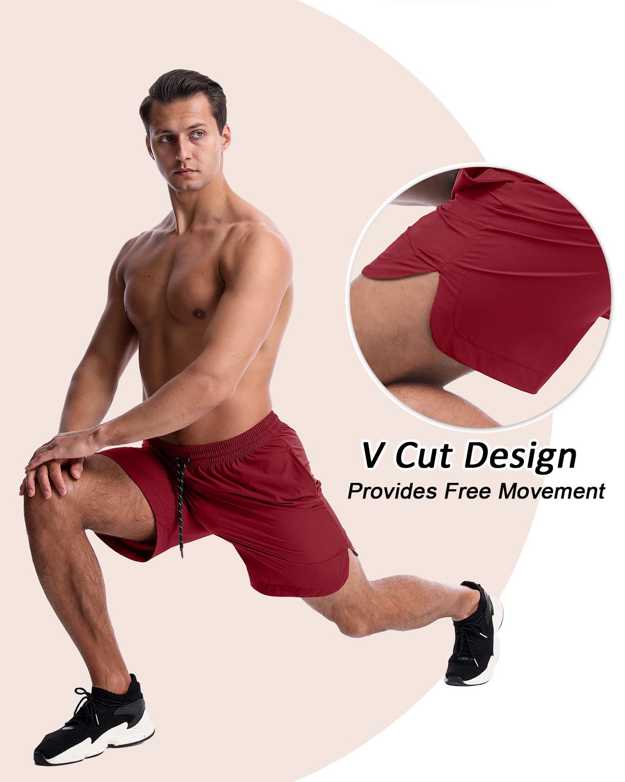 **CANGHPGIN 2 Pack Men's 7'' Running Shorts - Quick Dry Athletic Gym Shorts with Pockets for Workout, Jogging & Training | Lightweight & Breathable for Sports & Outdoor Activities**
