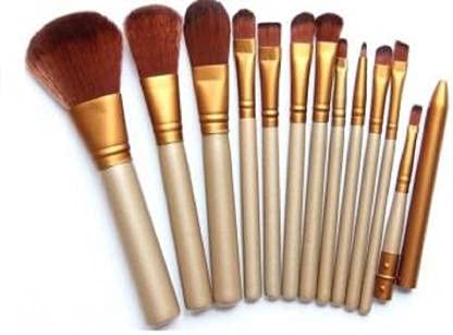 Professional 12-Piece Makeup Brush Set for Salon & Home Use - Soft Bristles for Foundation, Blending, Contouring & Eyeshadow - Perfect for Makeup Artists & Beauty Enthusiasts