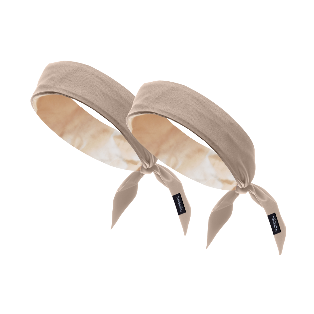 Hairbrella Adjustable Satin Lined Headband for Women - 2 Pack | Soft Stretchy Hair Accessories for Workouts, Yoga & Everyday Wear