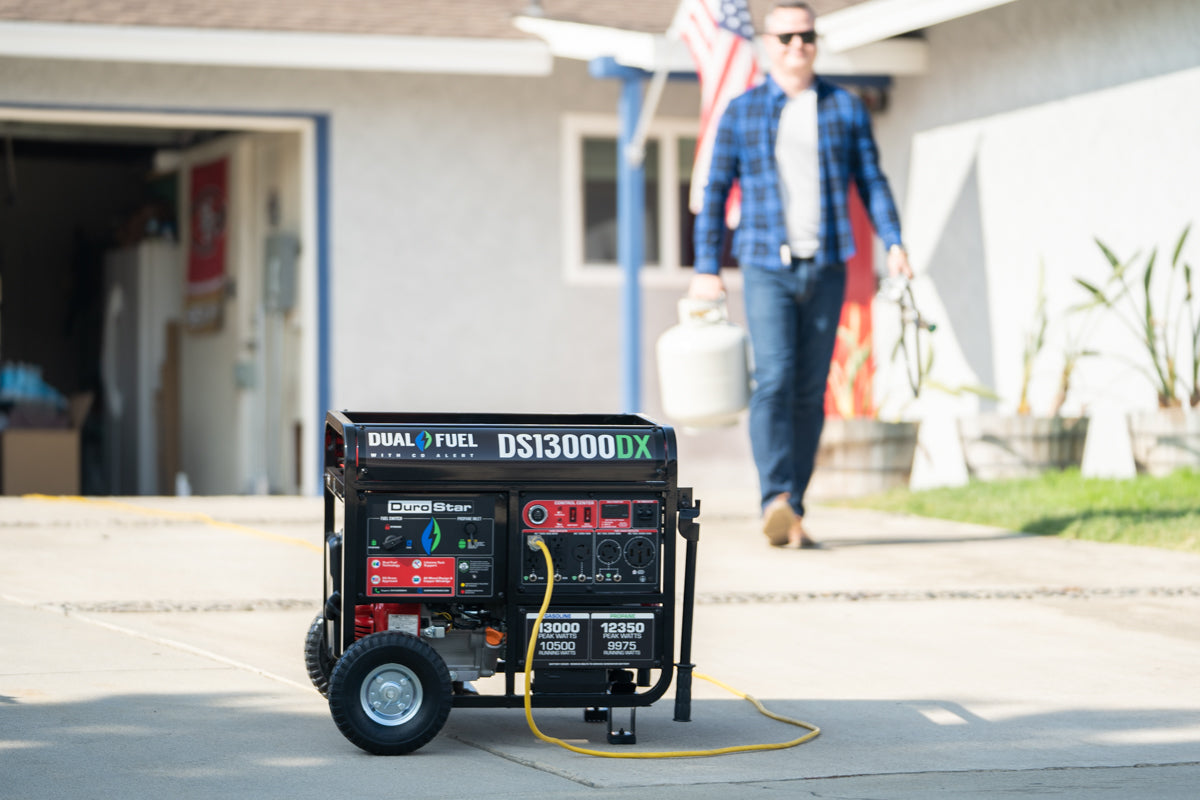 13,000W Dual Fuel Portable Generator with CO Alert - Gas & Propane Powered for Home Backup, Camping & Outdoor Power (EPA & CARB Compliant)