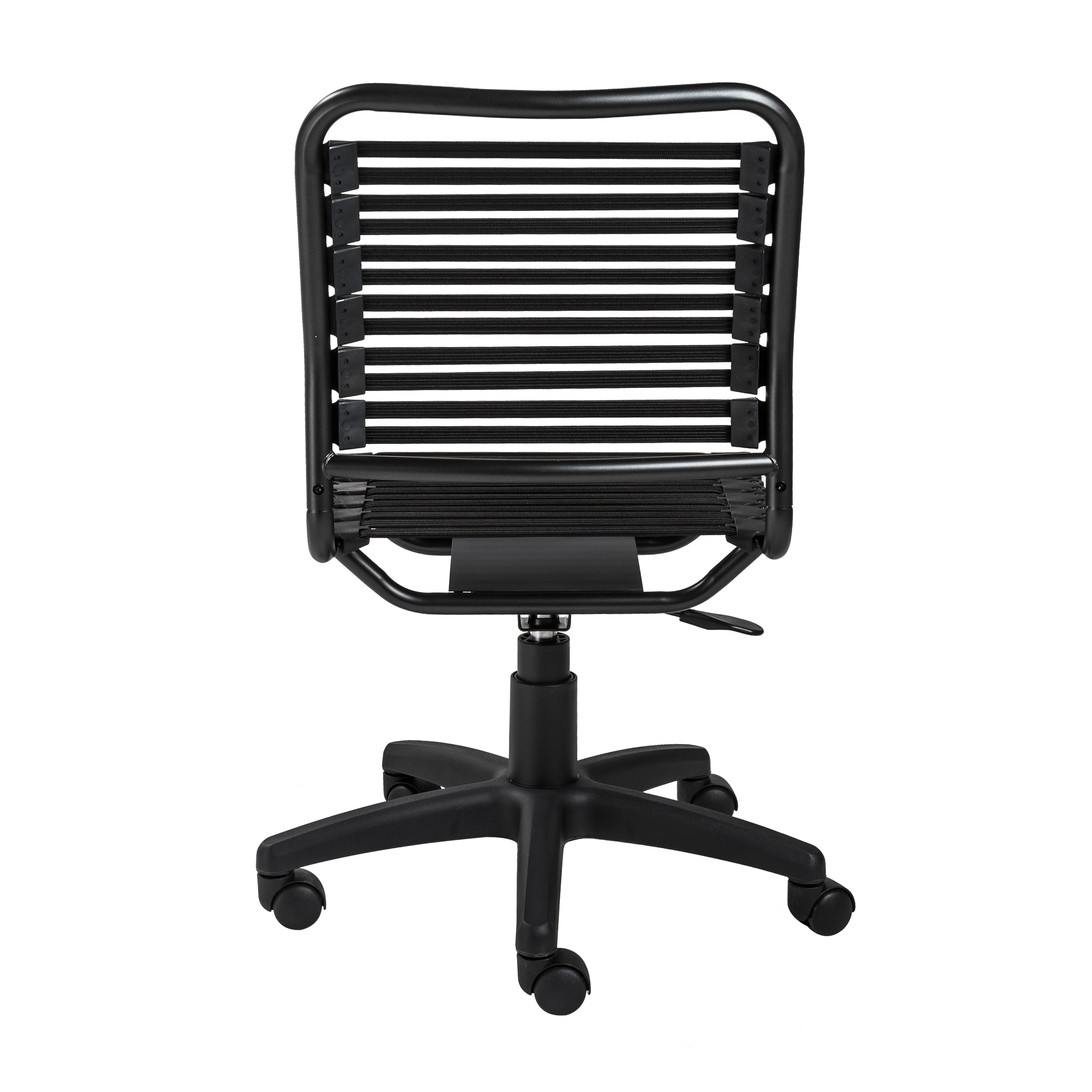 Allison Bungie Flat Low Back Office Chair - Ergonomic Mesh Desk Chair with Graphite Black Frame & Swivel Base - Perfect for Home Office, Computer Workstation & Conference Rooms