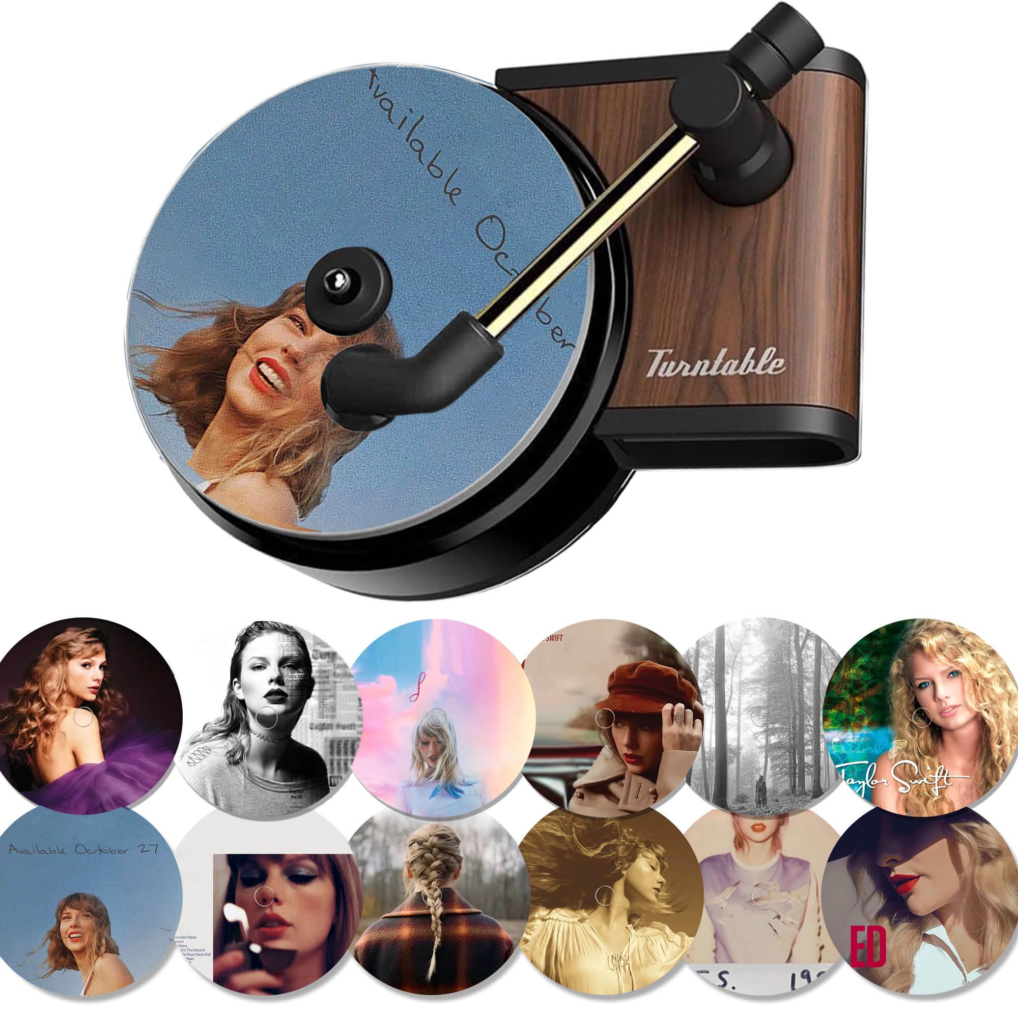 12 Pack Taylor Record Player Car Air Fresheners - Vintage Vinyl Scented Air Fresheners for Car Vents & CD Players - Perfect Music Lover Gifts for Birthdays & Christmas - Great for Road Trips & Office Decor