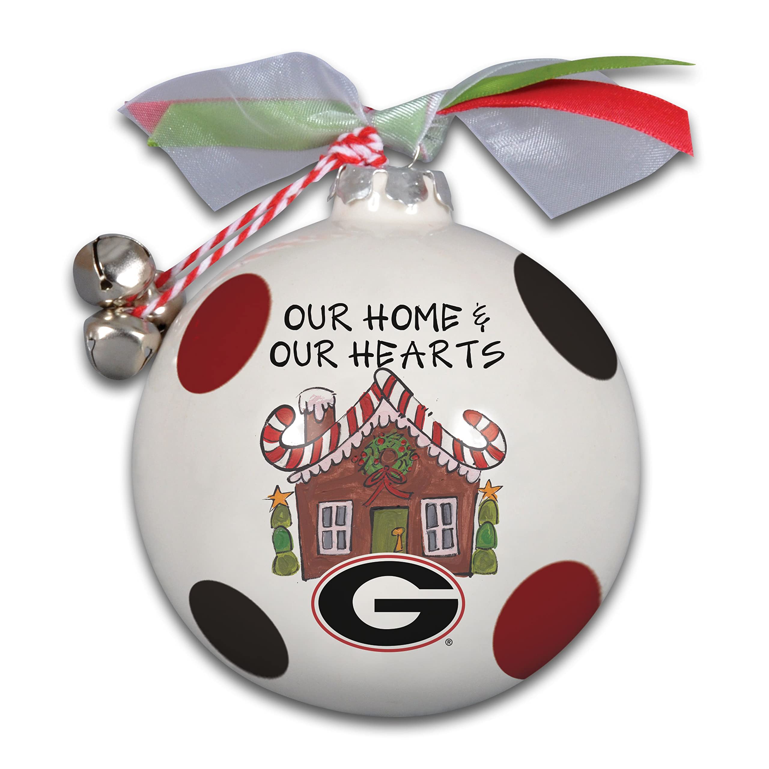 University of Georgia UGA House Ornament - Magnolia Lane 20172 Collectible Decorative Christmas Tree Hanging Decor for Alumni, Fans & Bulldog Supporters | Perfect for Dorm Rooms, Game Day Parties & Georgia Bulldogs Memorabilia Collections
