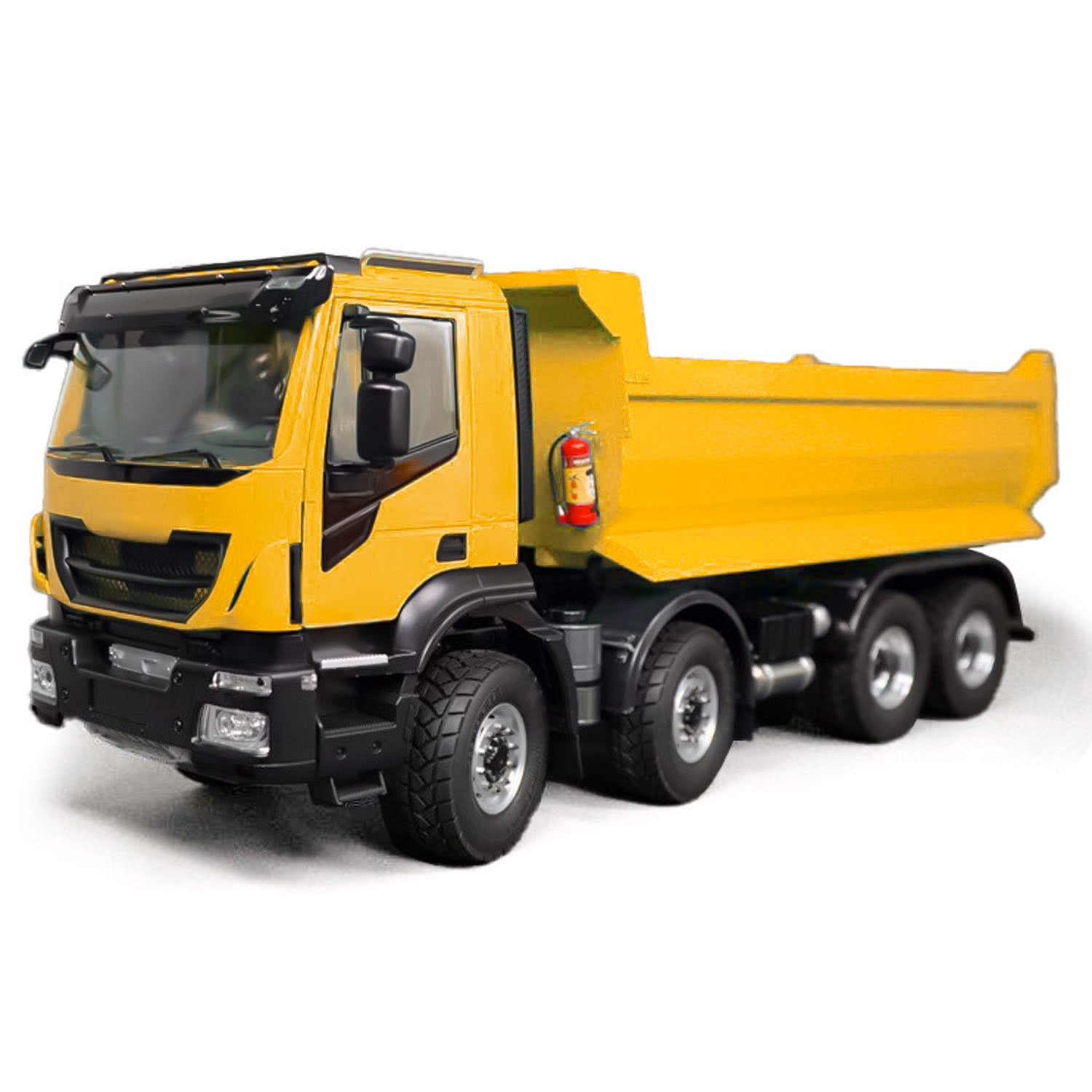 1/14 Scale 8x4 Hydraulic RC Dumper Truck - Metal Construction, Radio Controlled Tipper with Realistic Light & Sound Effects, 2-Speed Transmission (67x18.5x25cm) - Perfect for Construction Site Play, Collectors, and RC Hobbyists