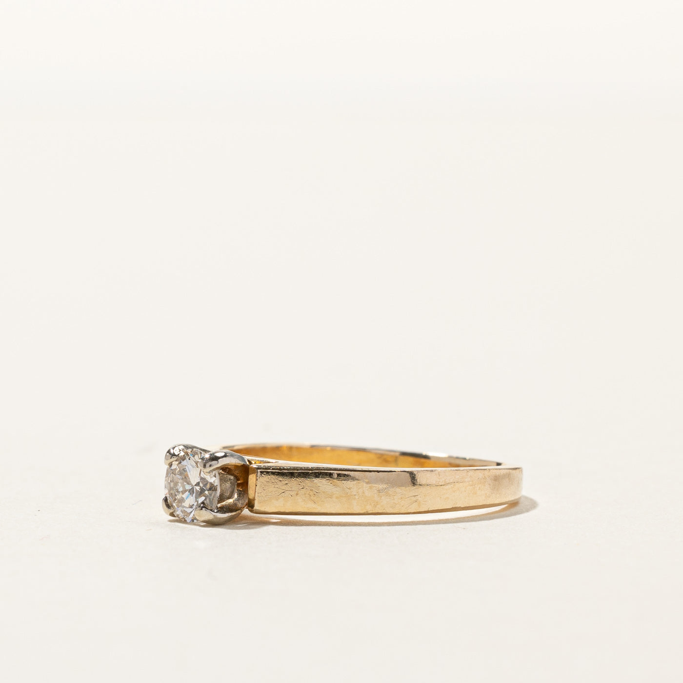 0.25ct Solitaire Diamond Engagement Ring - Size 5.25 - Durable 14K White Gold Wedding Band - Perfect for Proposals, Anniversaries & Special Occasions