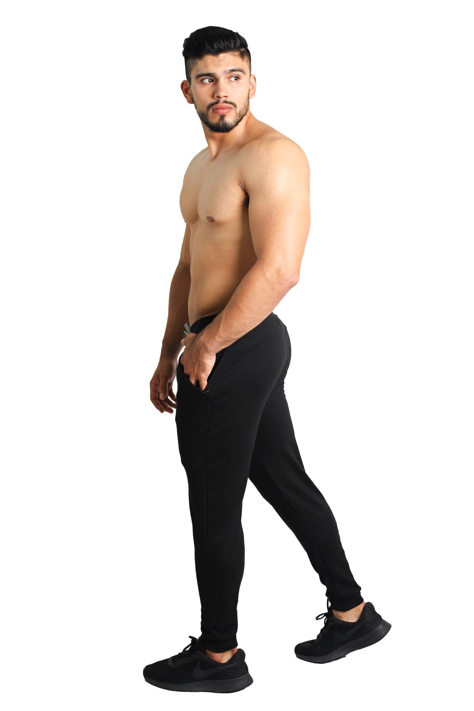 Men's Slim Fit Jogger Pants - Athletic Sports Running Workout Trousers with Stretch Fabric (Multiple Colors) - Perfect for Gym, Casual Wear & Outdoor Activities