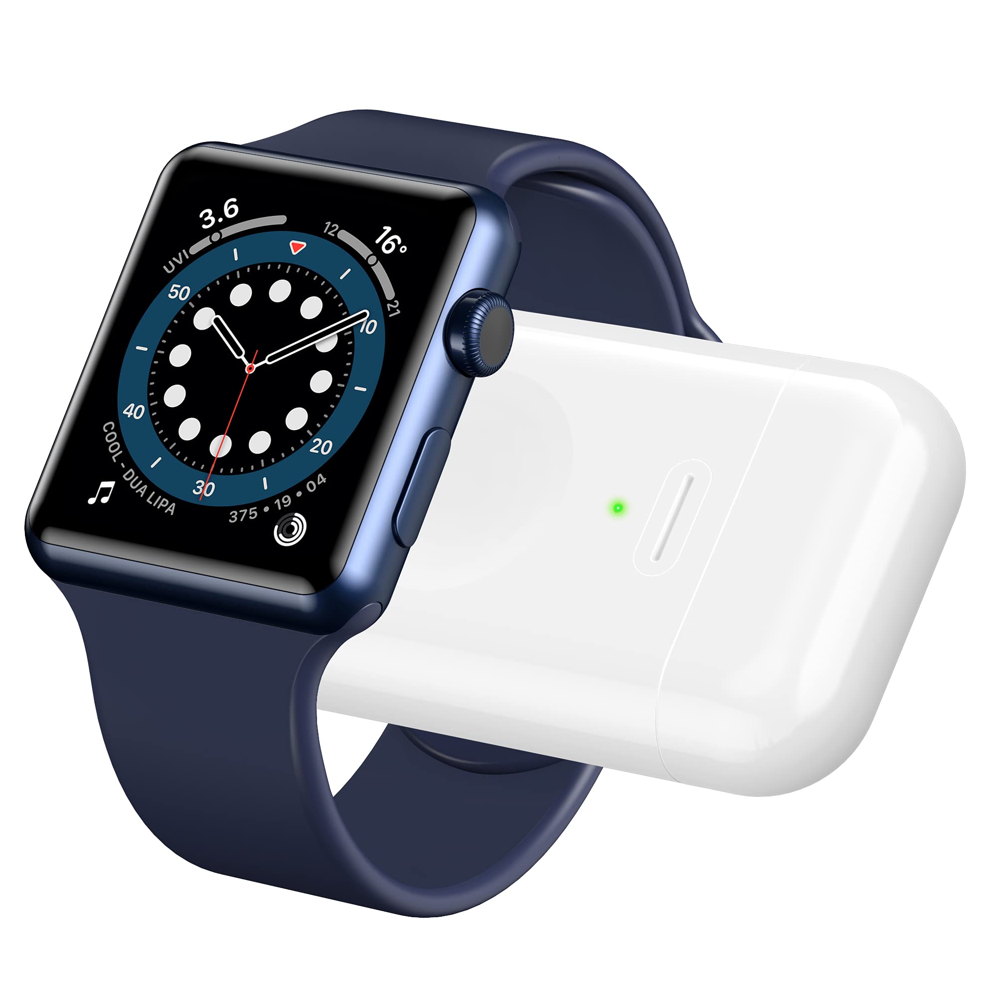 Portable Wireless Charger for Apple Watch Series 7/6/5/4/3/2/1/Nike+, 1000mAh Power Bank - Compatible Charging Station for Travel, Gym & Outdoor Activities