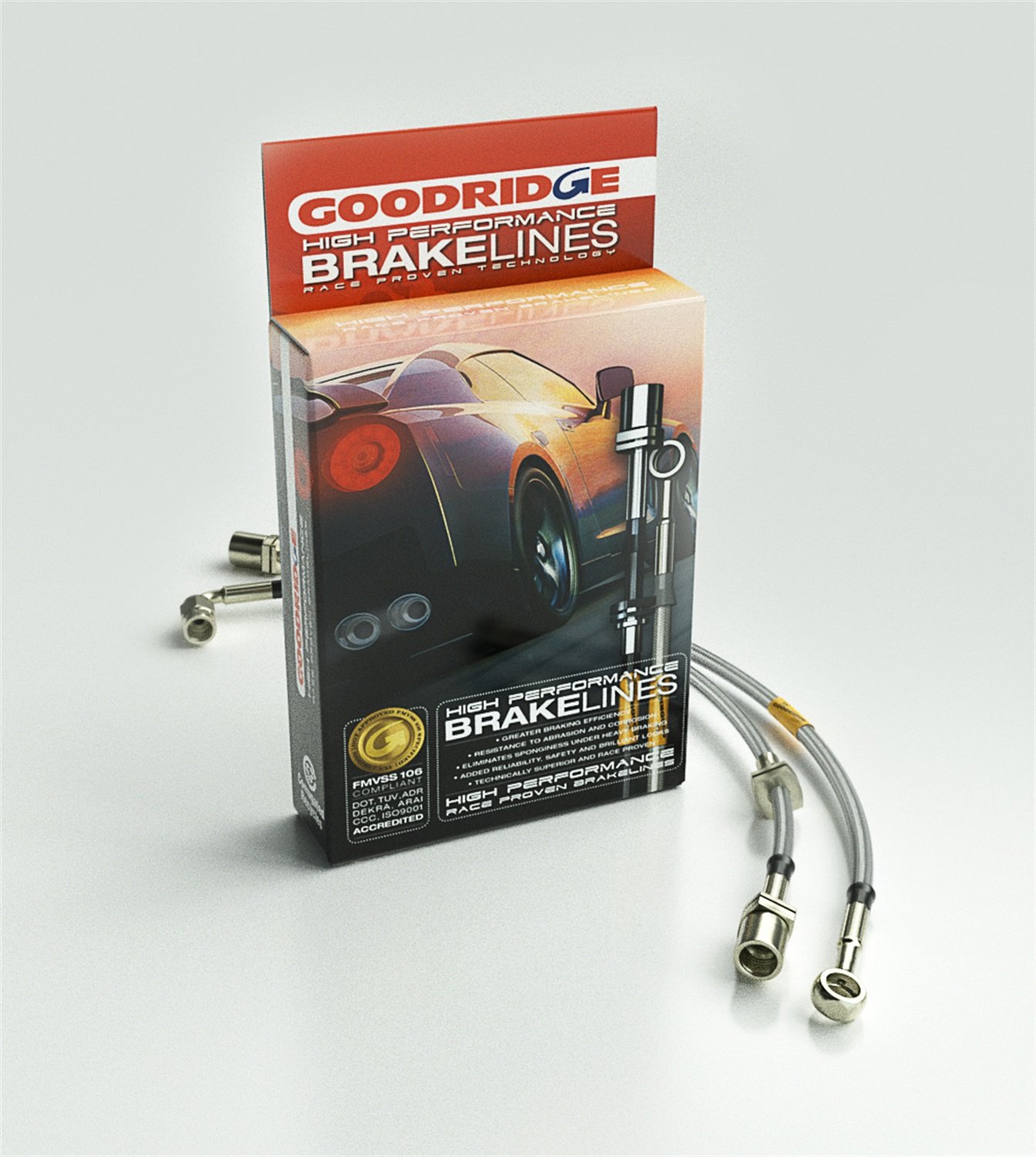 Goodridge (20038) Stainless Steel Brake Line Kit - High Performance Brake Lines for Cars, Trucks & Motorcycles - Perfect for Racing, Off-Road & Daily Driving