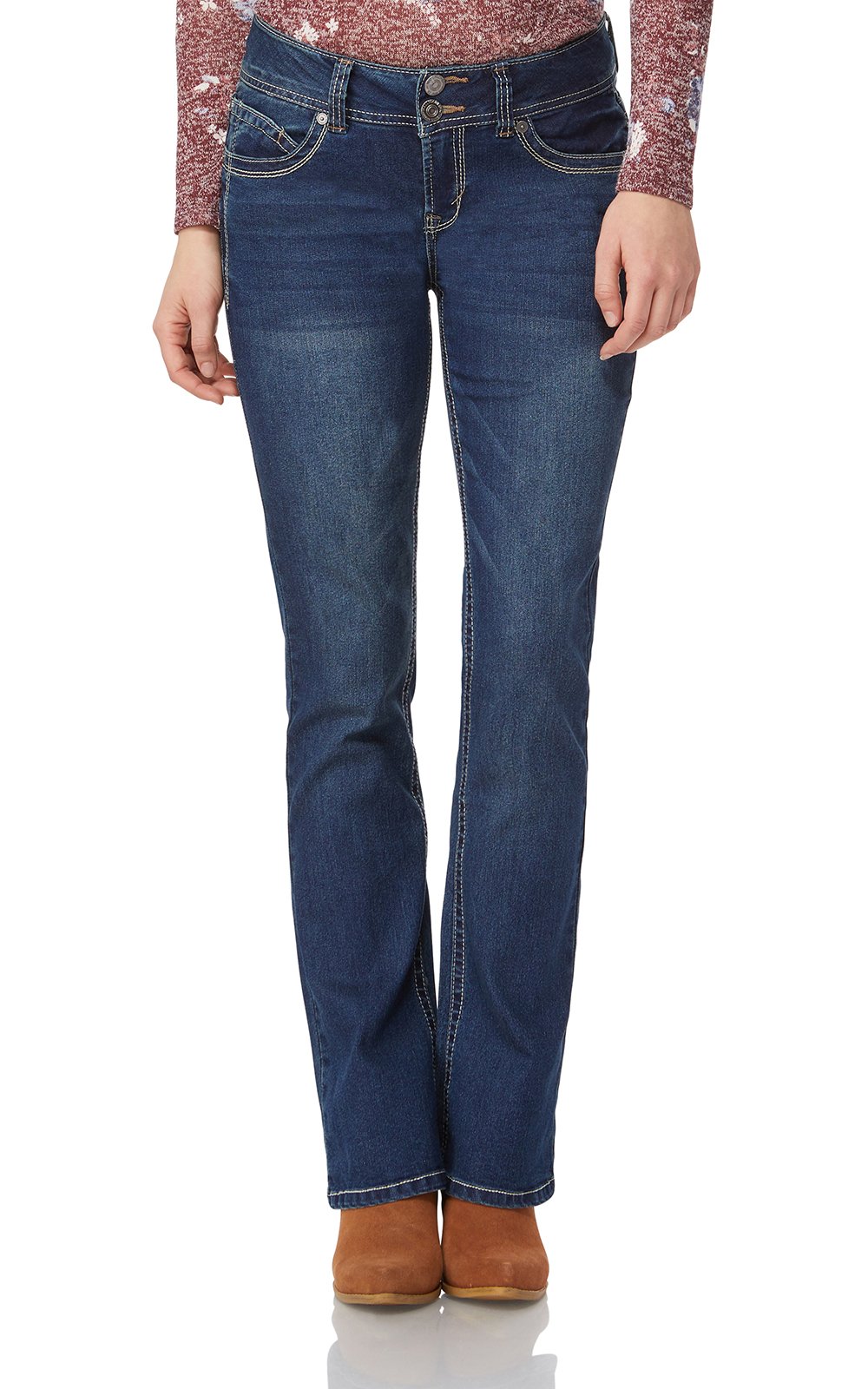 Women's Instastretch Luscious Curvy Bootcut Jeans - High Waisted Stretchy Denim Pants for Plus Size Ladies | Perfect for Casual Wear, Date Night & Office Outfits