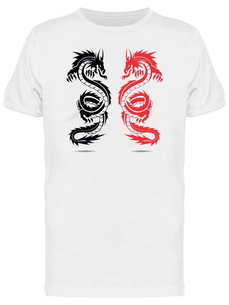 Red & Black Dragon Print T-Shirt for Men - Stylish Graphic Tee for Casual Wear, Street Fashion & Gifts