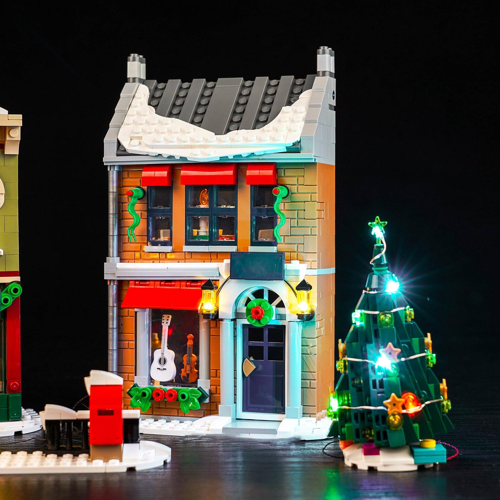 LEGO Holiday Main Street ICONS 10308 Building Kit with LED Lights - Christmas Village Display & Winter Holiday Decor for Home & Office