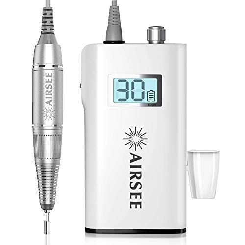 Professional Cordless Electric Nail Drill - 30000RPM Rechargeable E File Machine for Acrylic & Gel Nails, Natural Extensions & Cuticle Care | Salon & Home DIY Manicure Tool | Perfect for Nail Art, Polish Removal & Pedicures
