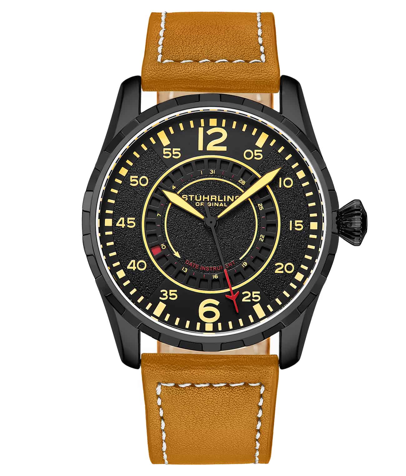 4002 Quartz 44mm Aviator Watch for Men - Classic Pilot Style with Date Window - Perfect for Aviation Enthusiasts, Business Professionals & Everyday Wear