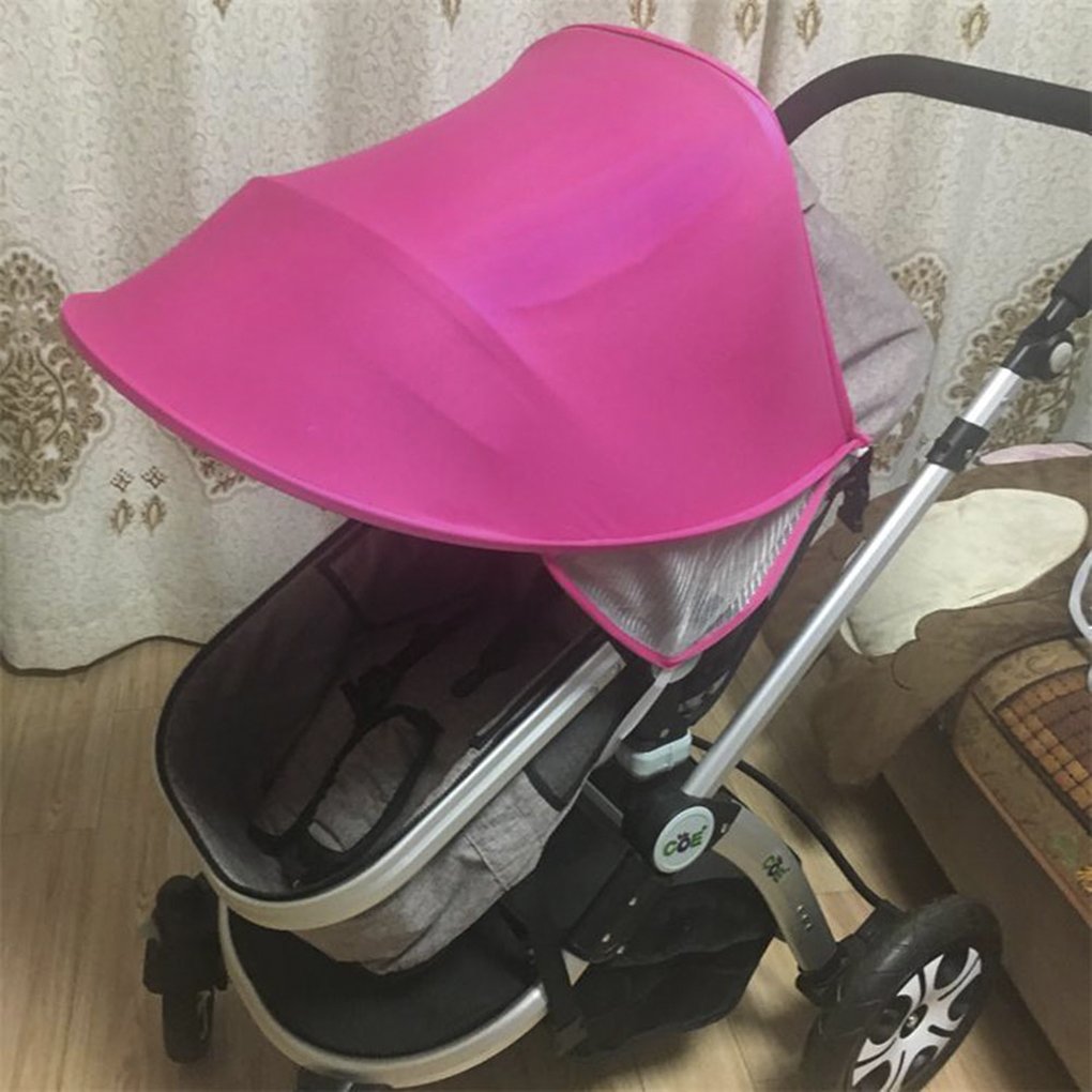 Universal Baby Stroller Sun Shade Cover - UV Protection Canopy for Car Seat, Jogger & Carriage - Waterproof Sun & Rain Shield for Outdoor Walks, Park Visits & Travel