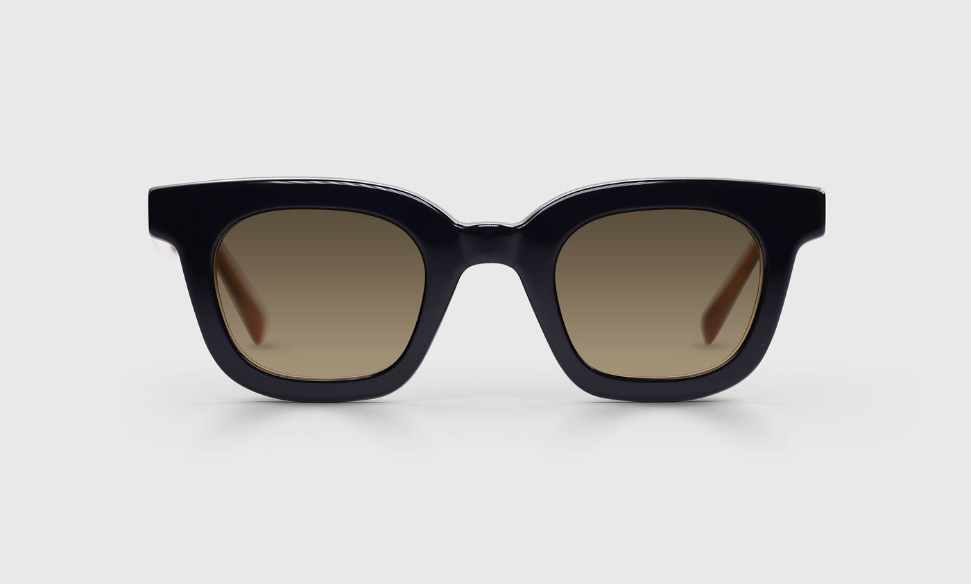 Signal Fire Color 00 Milky Black Grey Amber Layered Acetate Eyeglass Frames - Stylish Unisex Optical Glasses for Work, Reading & Fashion