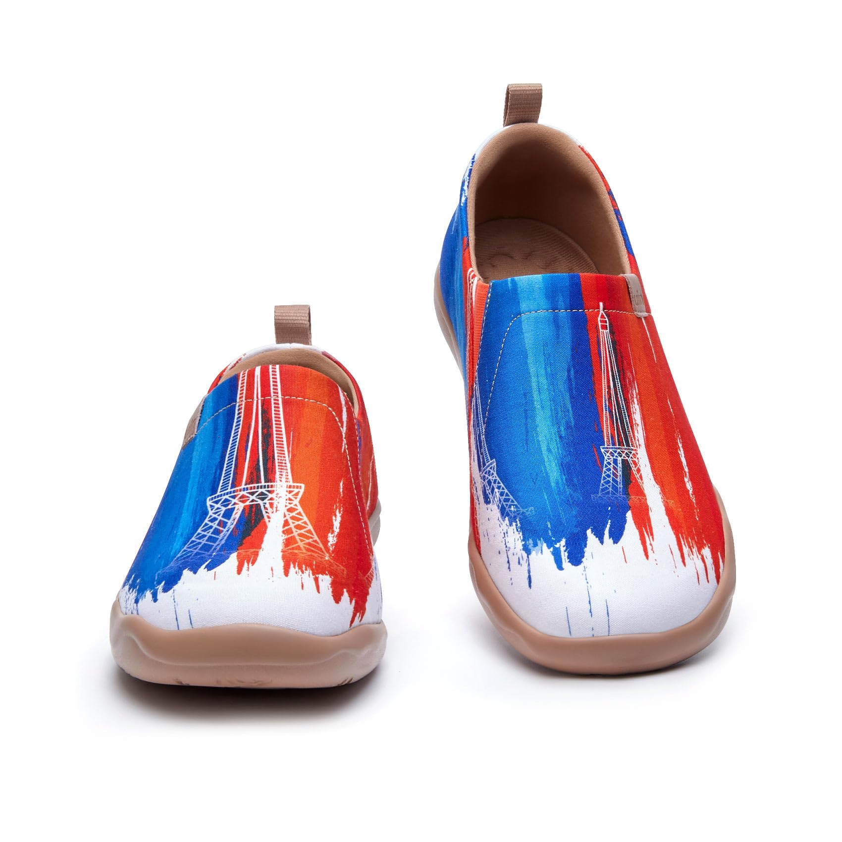 UIN Women's Art Painted Slip-On Loafers - Comfortable Lightweight Travel Sneakers with Toledo Design | Perfect for Walking, Sightseeing & Casual Outfits