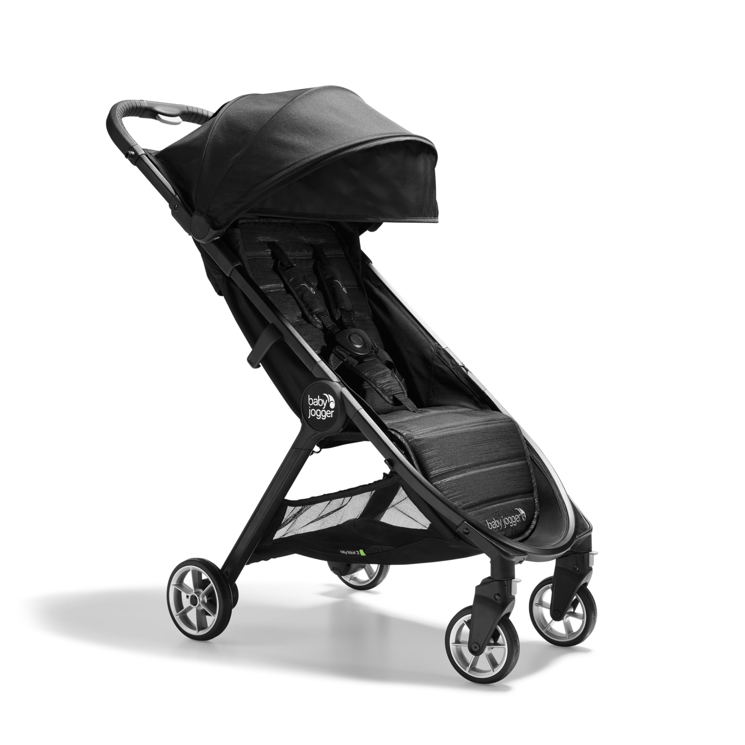 Baby Jogger City Tour 2 Ultra-Compact Travel Stroller - Lightweight & Foldable Stroller for Infants & Toddlers, Jet Black - Perfect for Air Travel, Shopping & Daily Outings