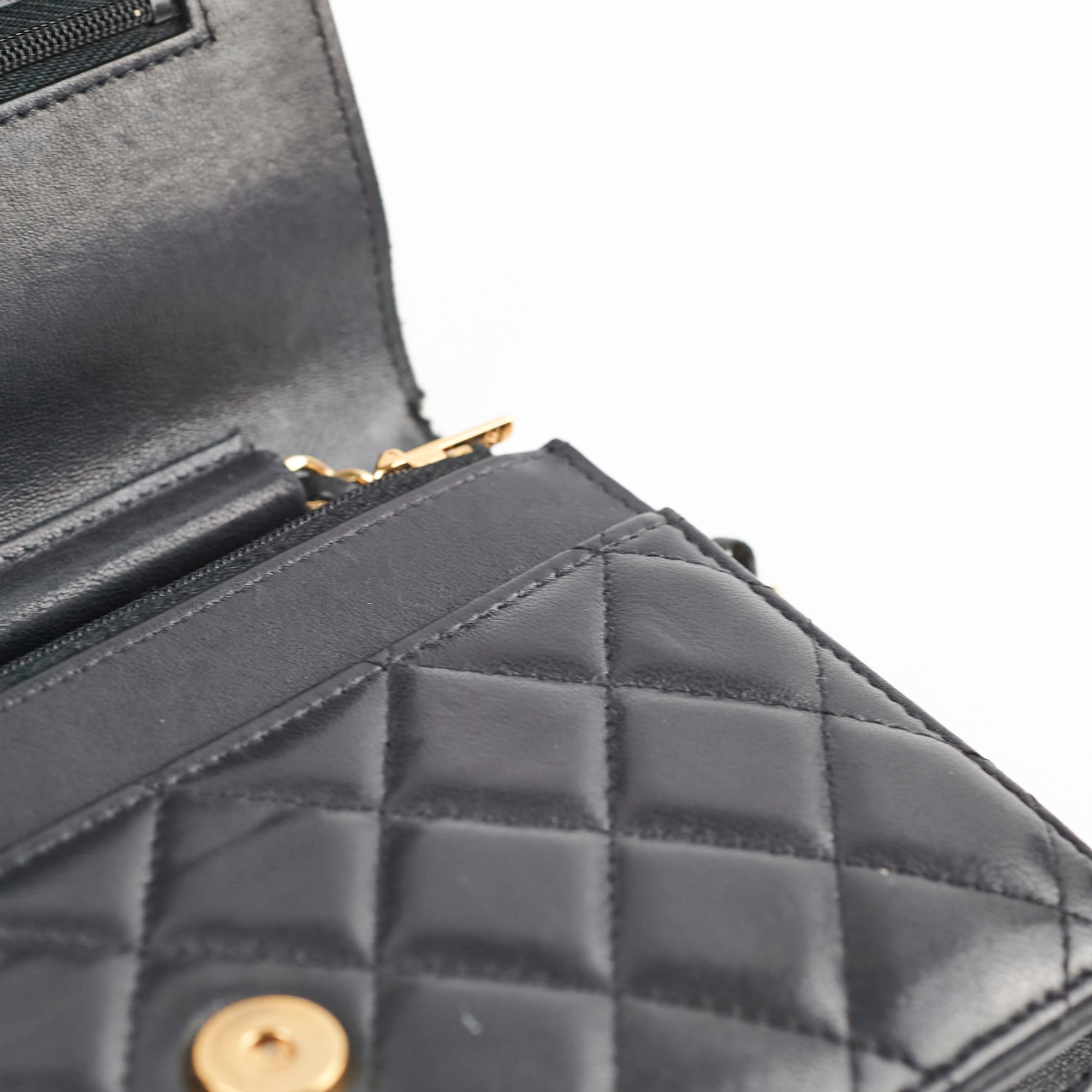 Chanel Lambskin Black Wallet On Chain WOC Gold Hardware Crossbody Bag - Luxury Designer Purse for Women, Perfect for Evening Events & Daily Use