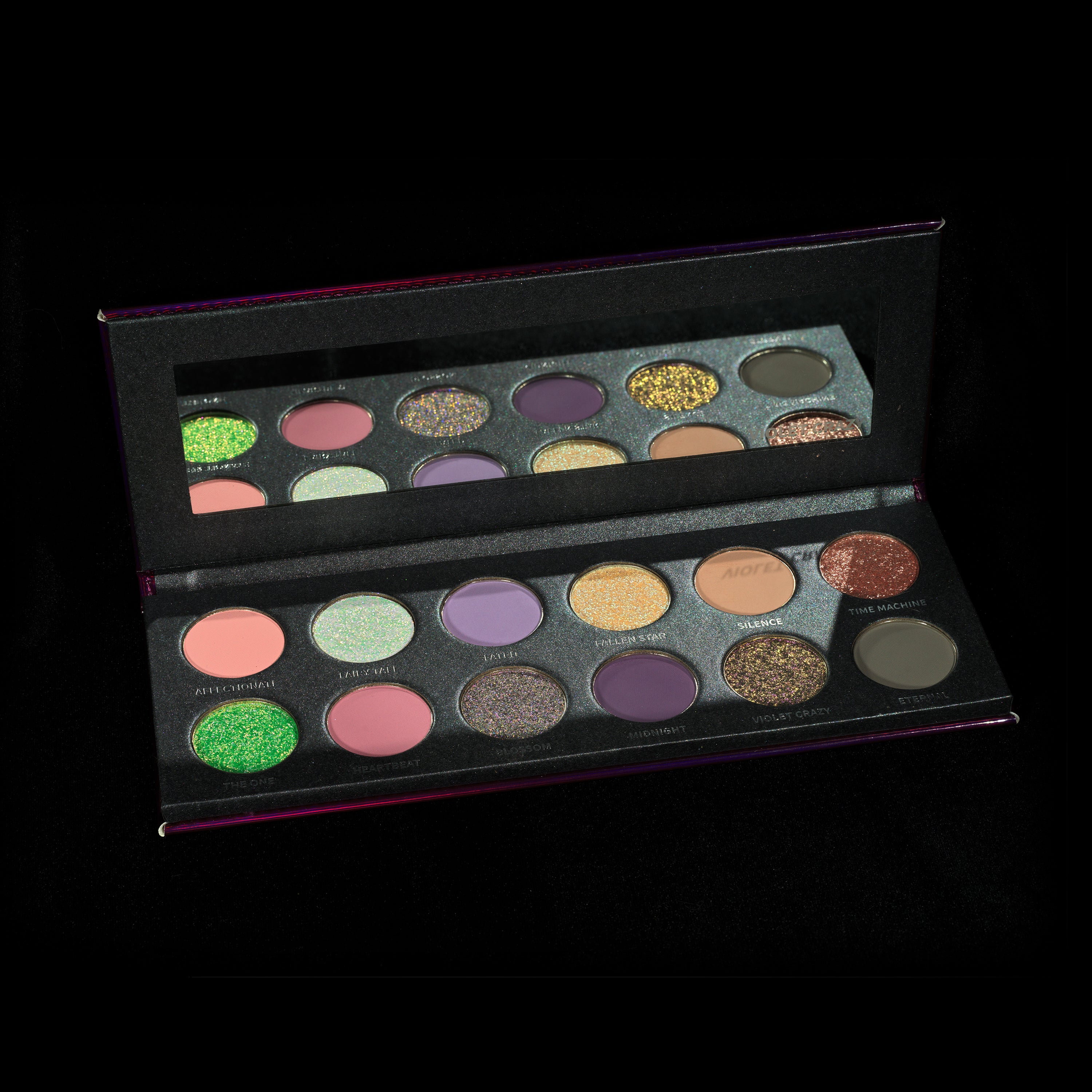 Violet Crazy Eyeshadow Palette - 12 Highly Pigmented Matte & Shimmer Eyeshadows for Professional Makeup | Perfect for Party, Halloween, Cosplay & Daily Wear